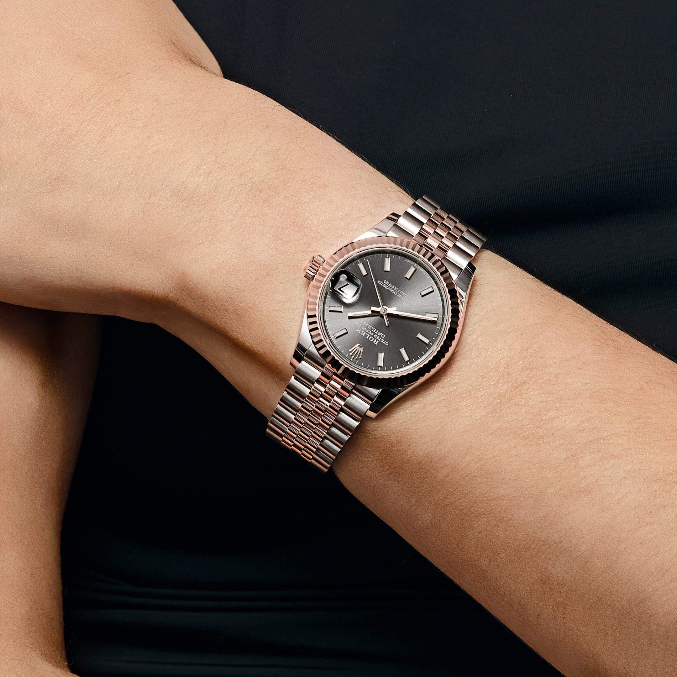 Rolex Datejust 31 278271 ??Ladies?? Stainless Steel Rose Gold Slate Dial (2025) - FrasersFashion
