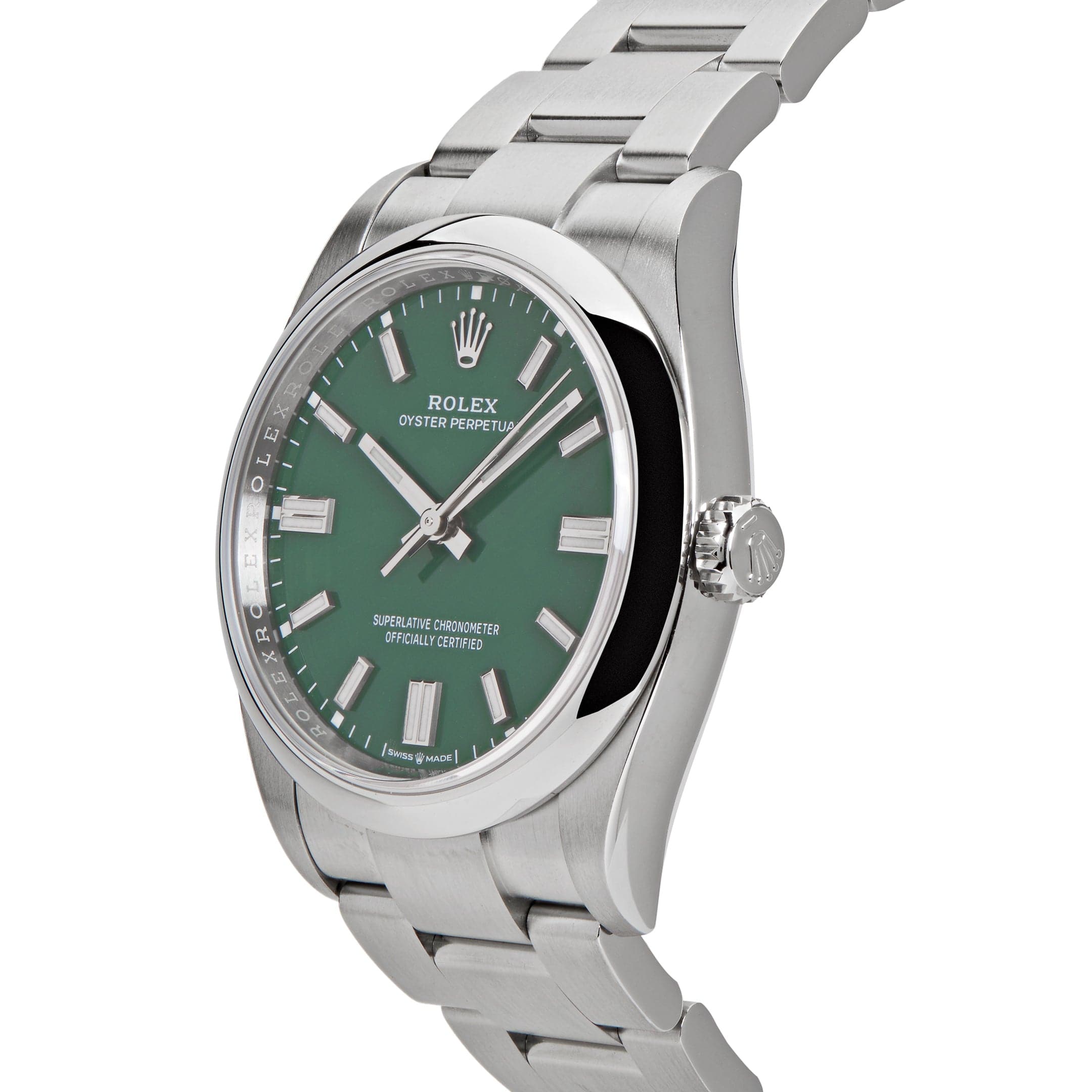 Rolex Oyster Perpetual 36 126000 Stainless Steel Green Dial - FrasersFashion