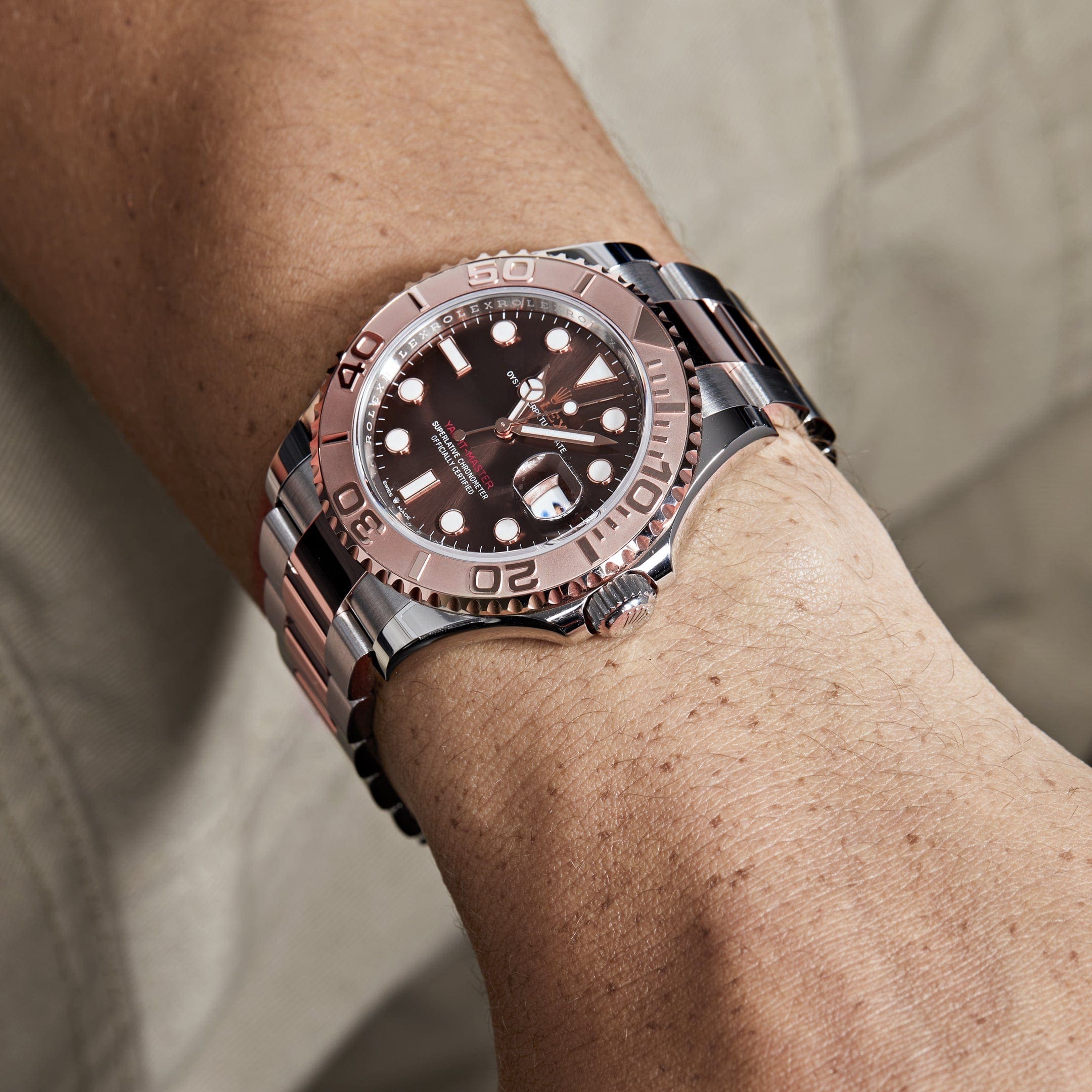 Rolex Yacht-Master 40 126621 Stainless Steel Rose Gold Chocolate Dial (2024) - FrasersFashion