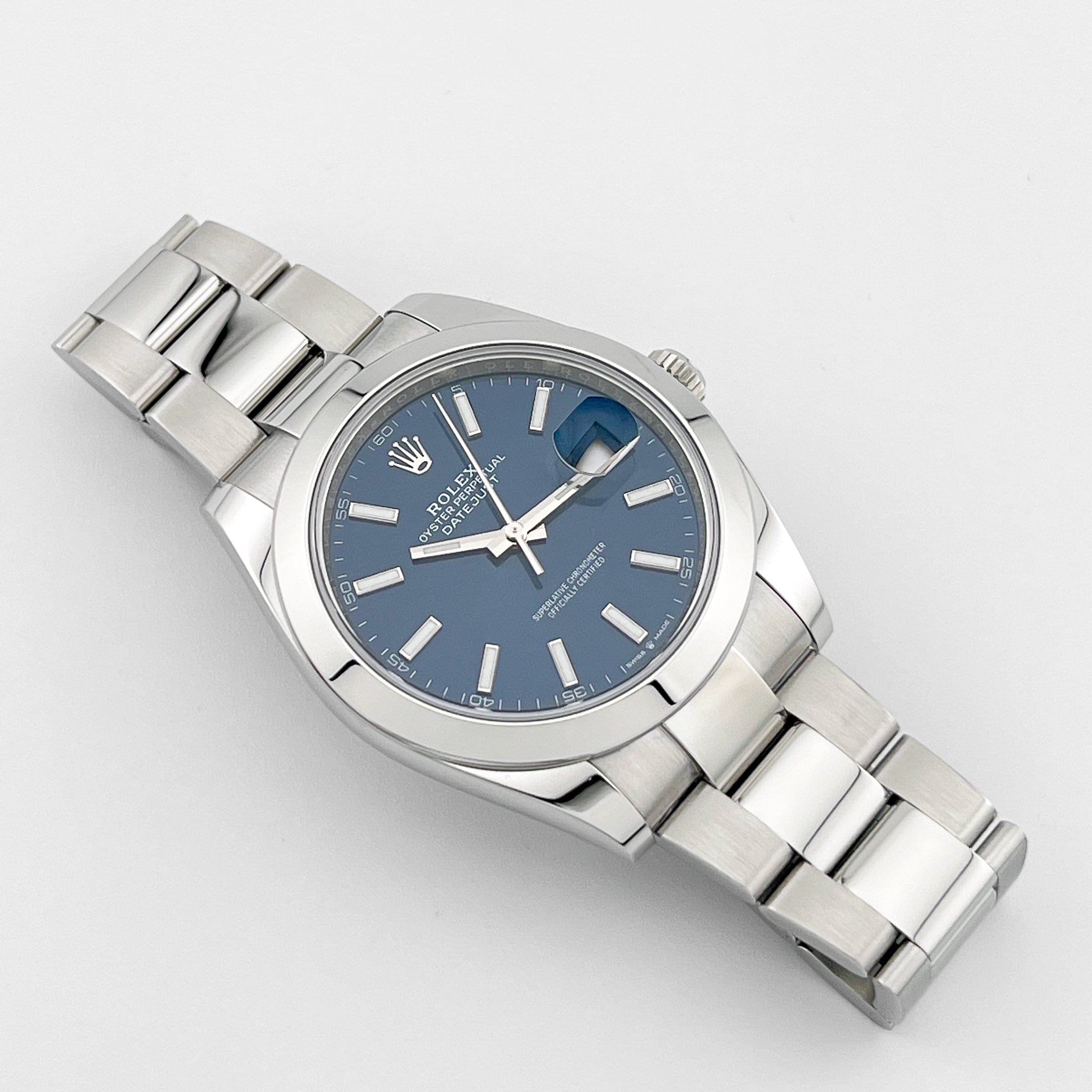Rolex Datejust 41 126300 Stainless Steel Blue Dial Oyster - FrasersFashion