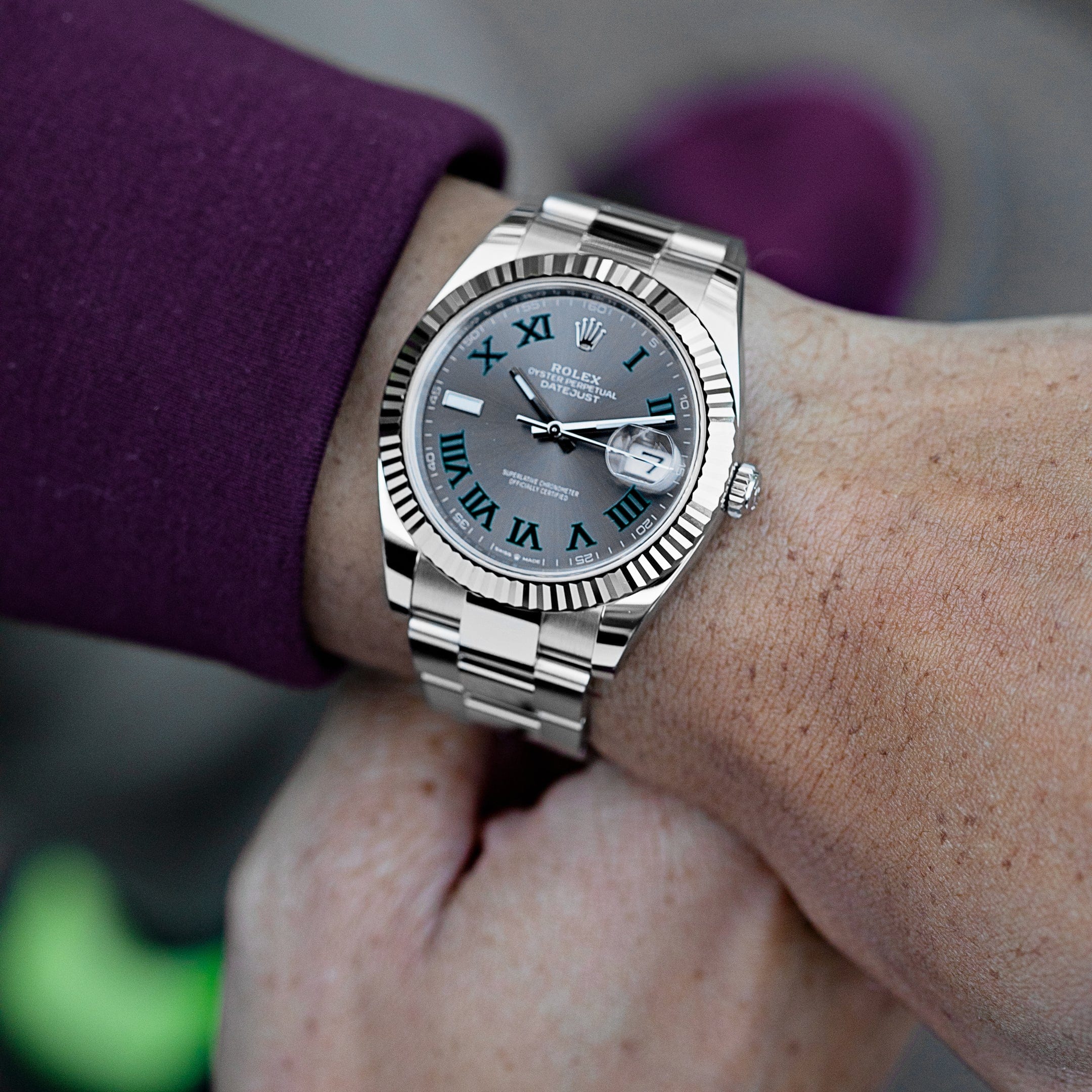 Rolex Datejust 41 126334 ??Wimbledon?? Stainless Steel Slate Dial Oyster (2024) - FrasersFashion