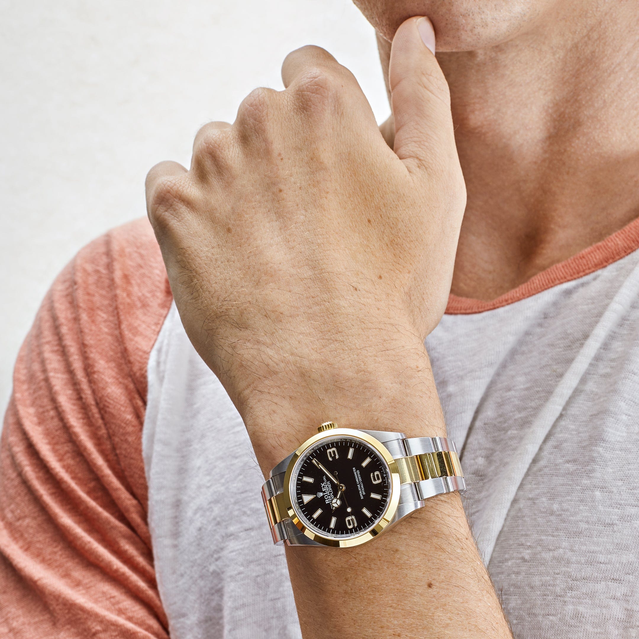 Rolex Explorer 124273 Yellow Gold Stainless Steel Black Dial - FrasersFashion