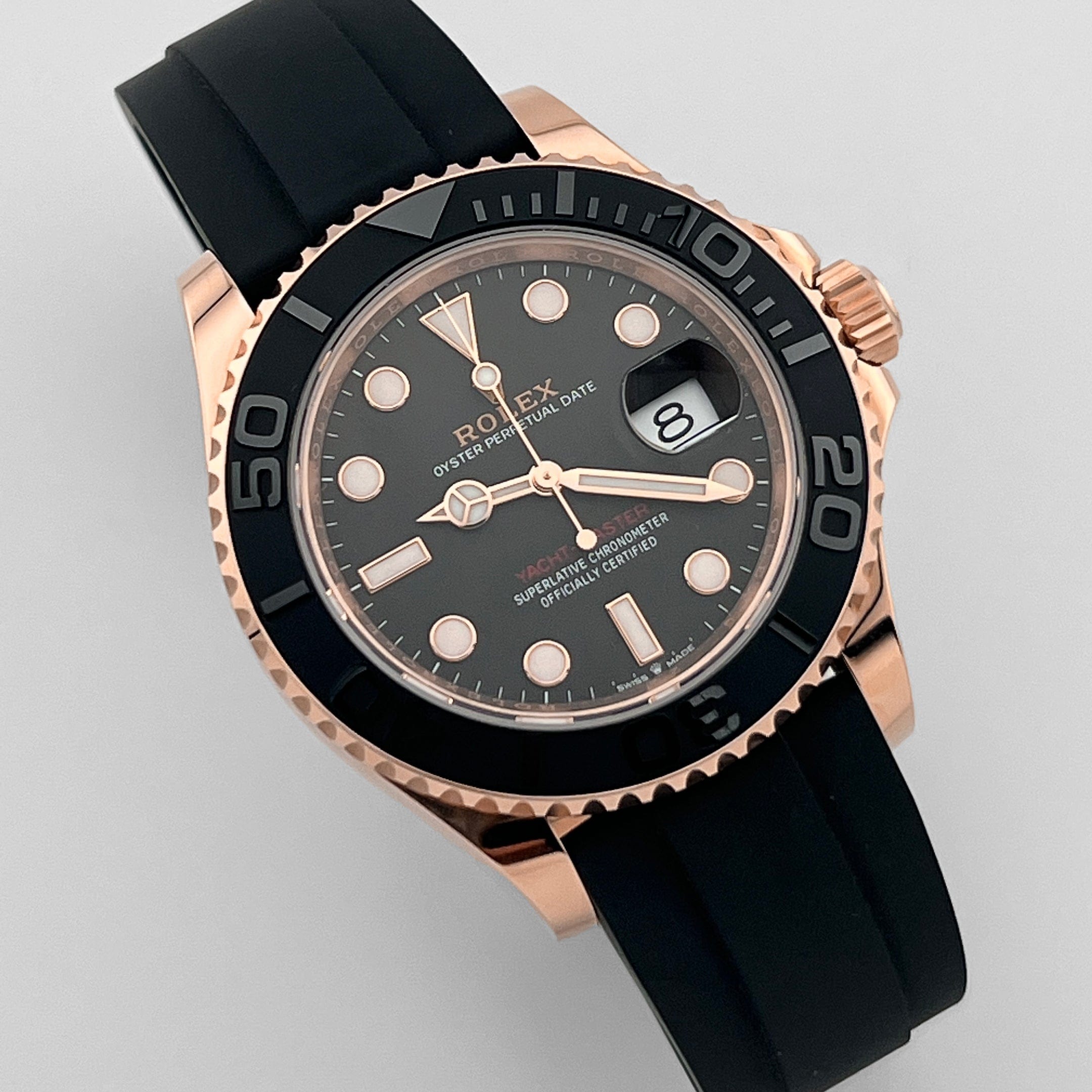 Rolex Yacht-Master 40 126655 Rose Gold Black Dial (2023) - FrasersFashion