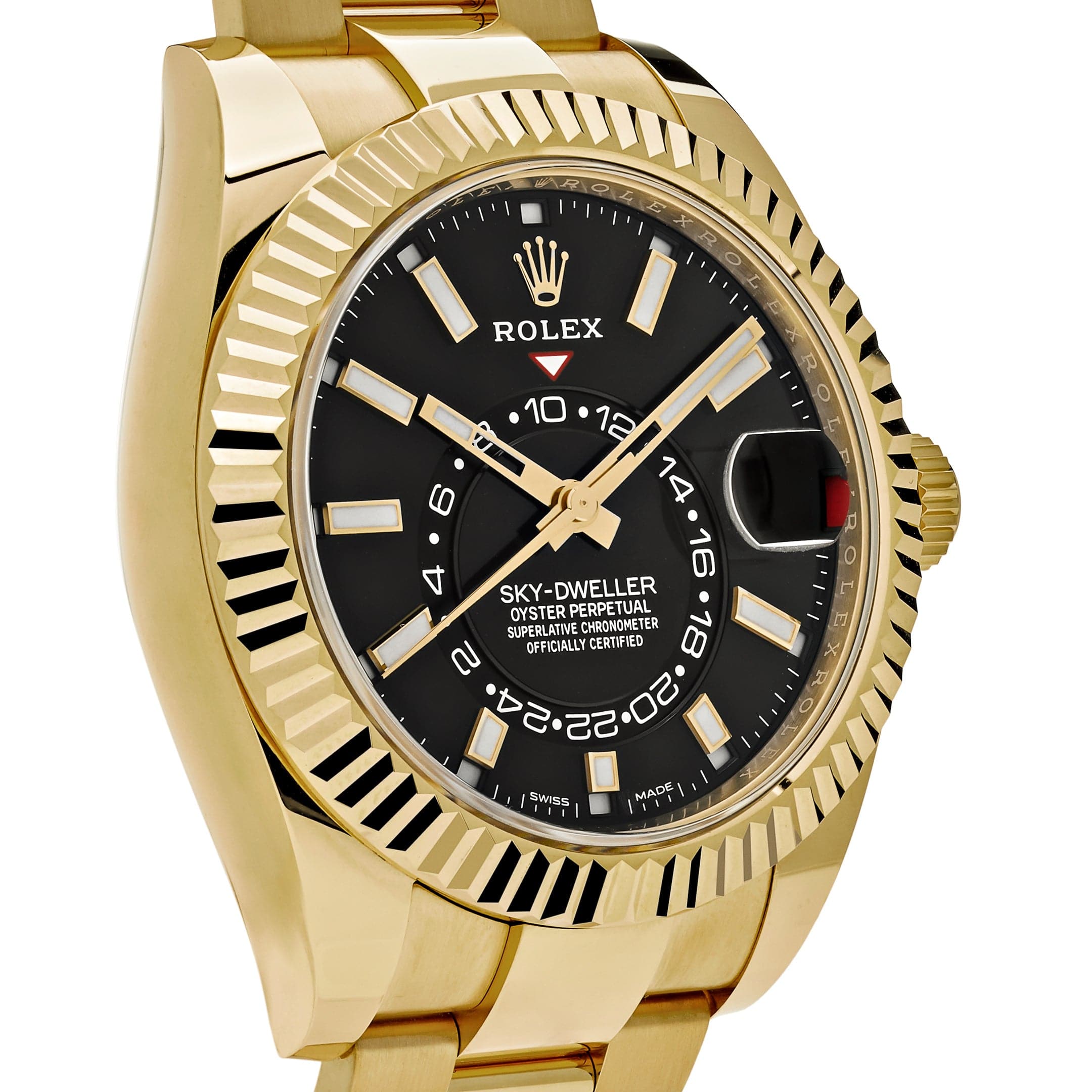 Rolex Sky-Dweller 336938 Yellow Gold Black Dial - FrasersFashion