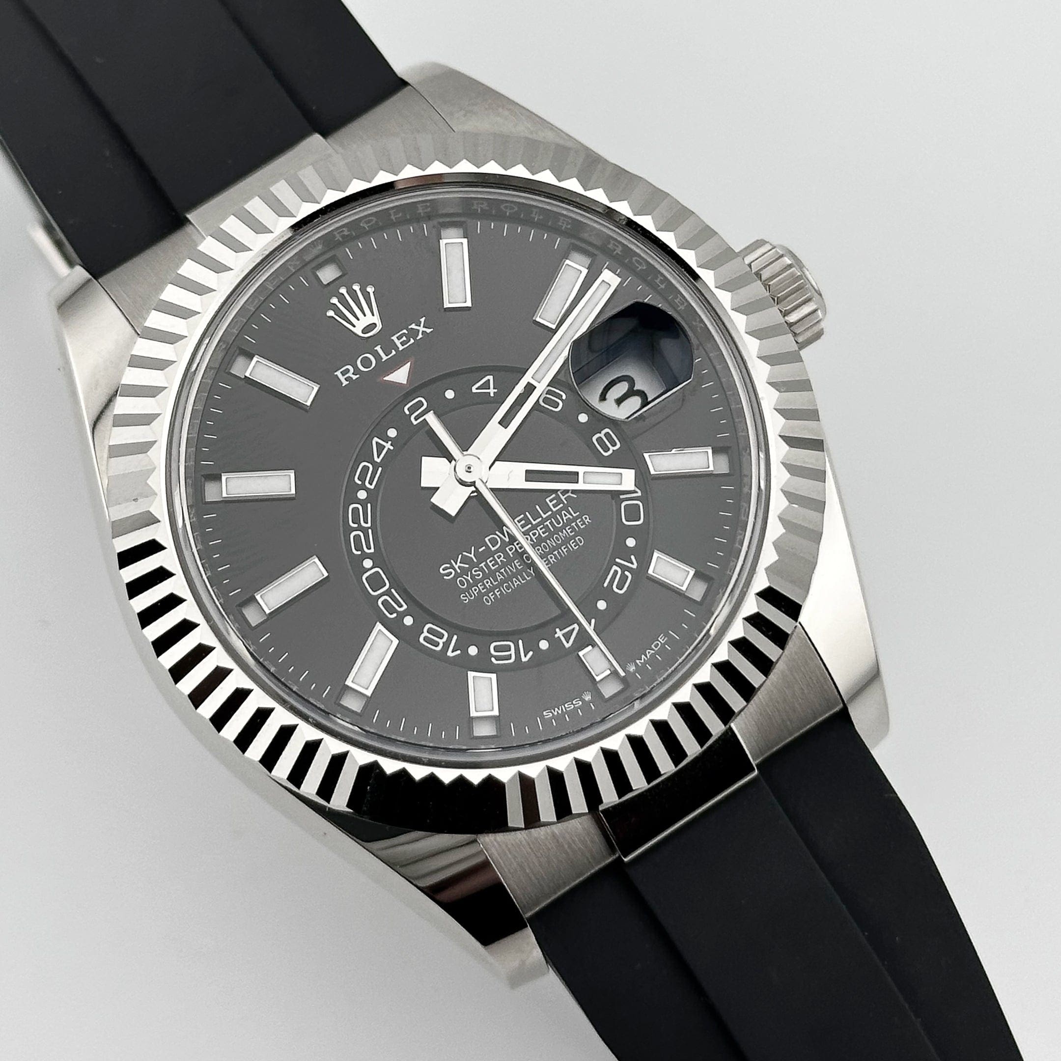 Rolex Sky-Dweller 336239 White Gold Black Dial Oysterflex (2025) - FrasersFashion