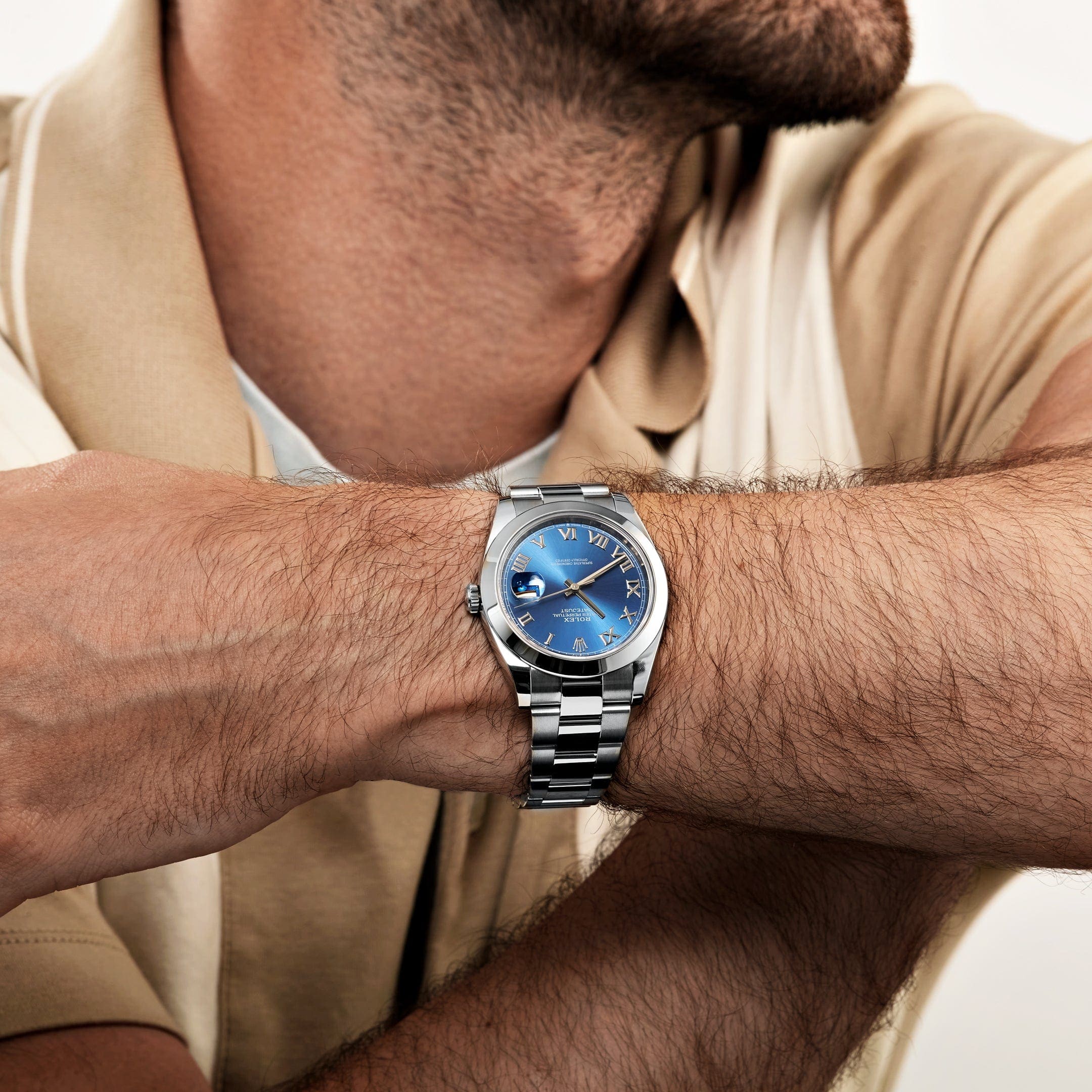 Rolex Datejust 41 126300 Stainless Steel Blue Roman Dial Oyster (2025) - FrasersFashion