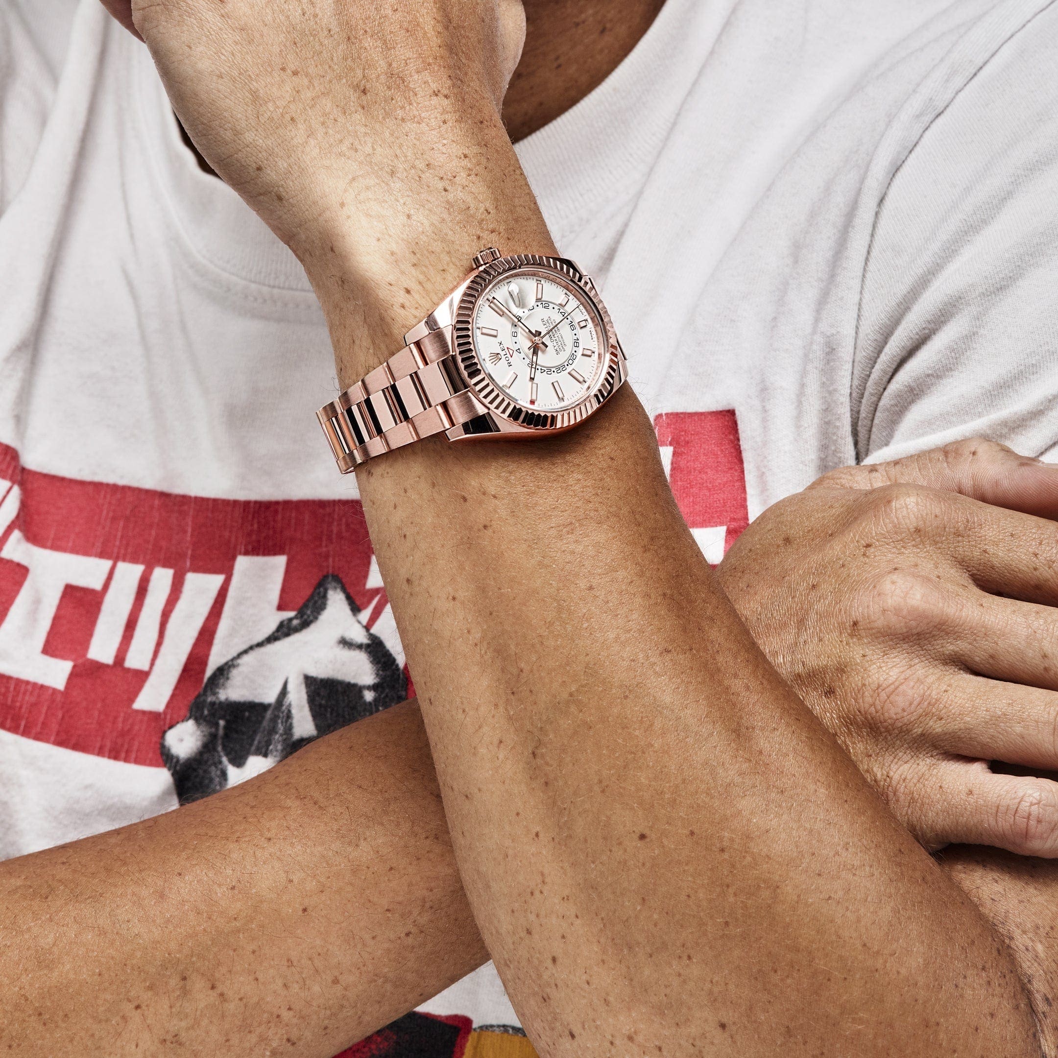 Rolex Sky-Dweller 326935 Rose Gold White Dial - FrasersFashion