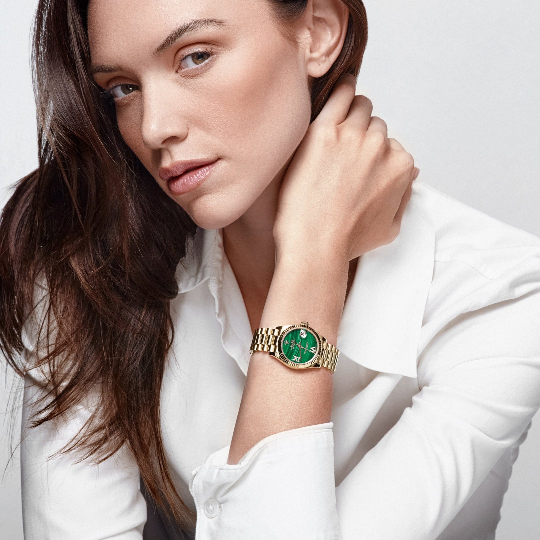 Rolex Datejust 31 278278 ??Ladies?? Yellow Gold Malachite Diamond Dial (2021) - FrasersFashion