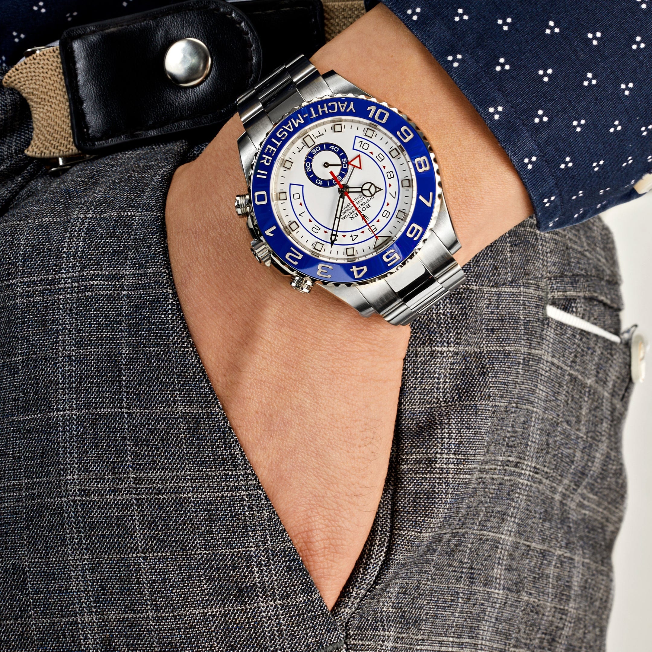 Rolex Yacht-Master II 116680 Stainless Steel White Dial (2021) - FrasersFashion