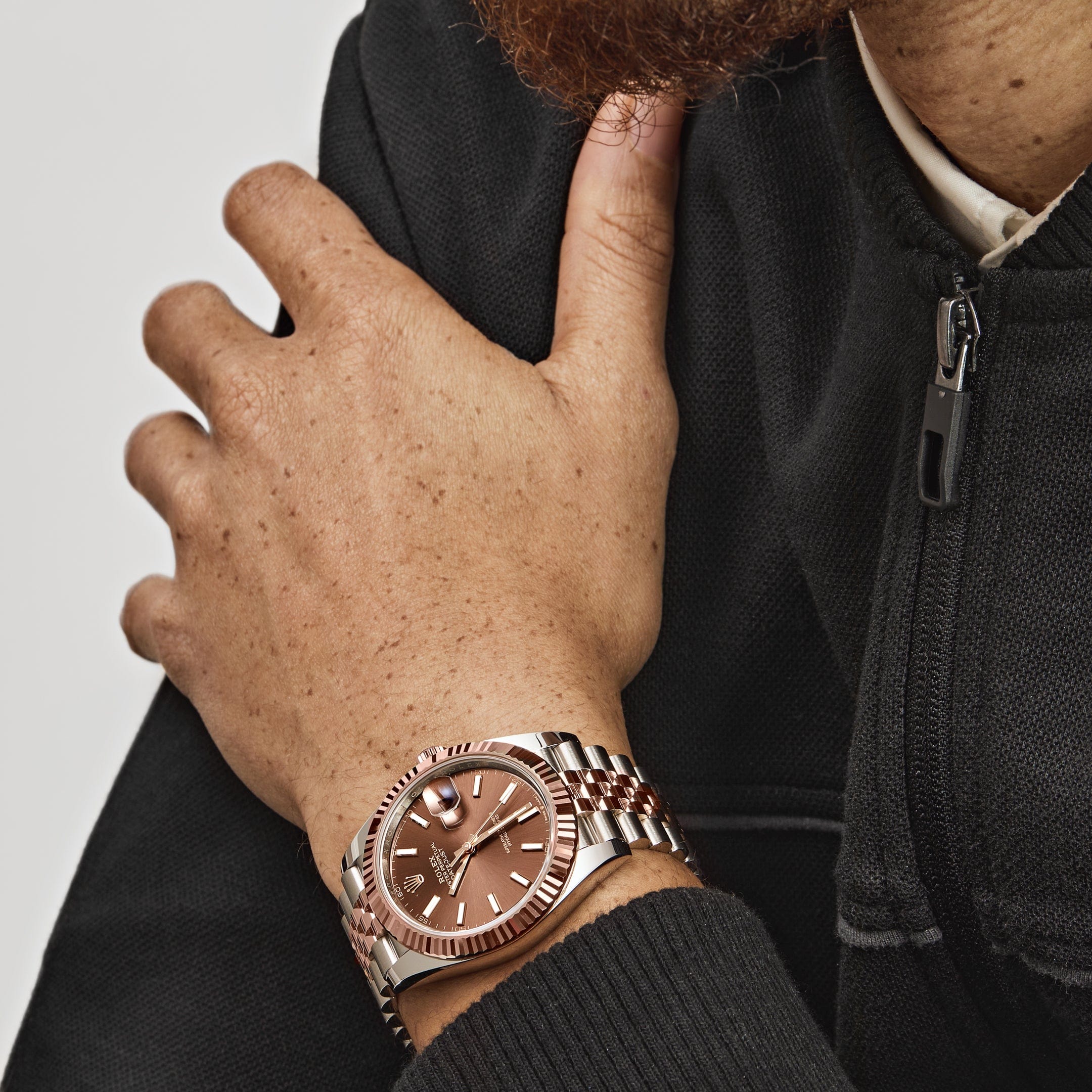 Rolex Datejust 41 126331 Two-Toned Rose Gold Stainless Steel Brown Dial (2023) - FrasersFashion