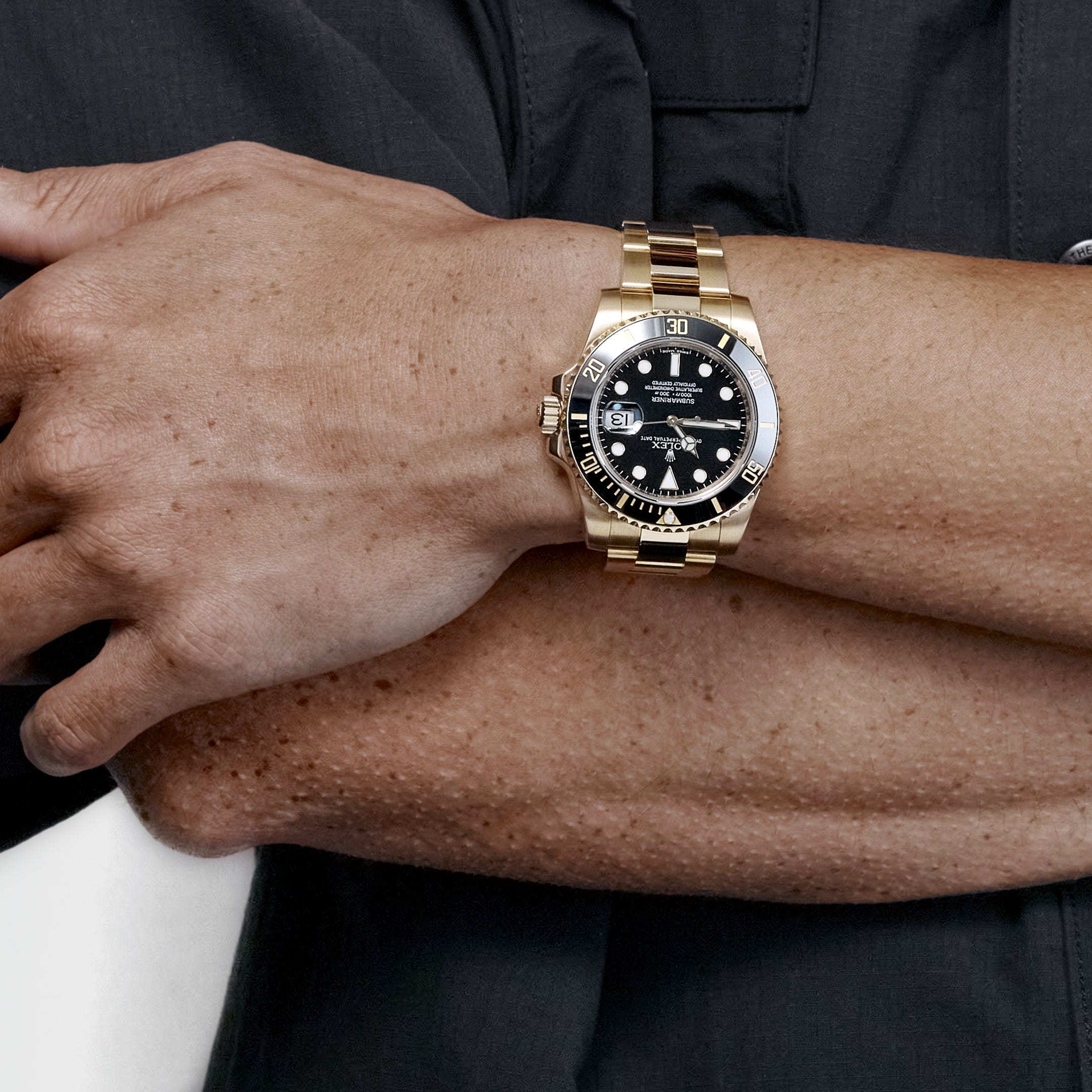 Rolex Submariner Date 116618LN Yellow Gold Black Dial (2015) - FrasersFashion