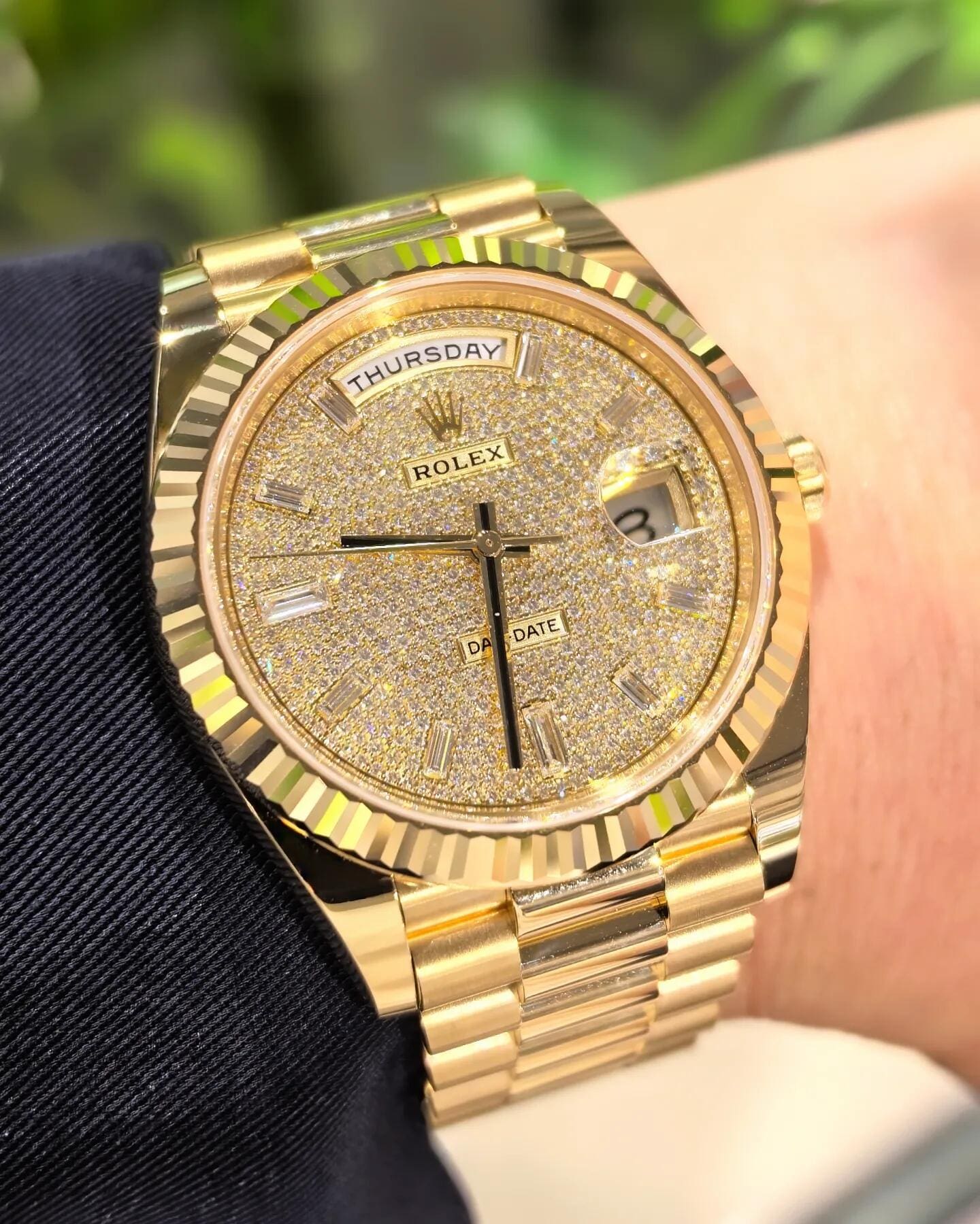 Rolex Day-Date 40 228238 Yellow Gold Diamond Pav?? Dial (2025) - FrasersFashion