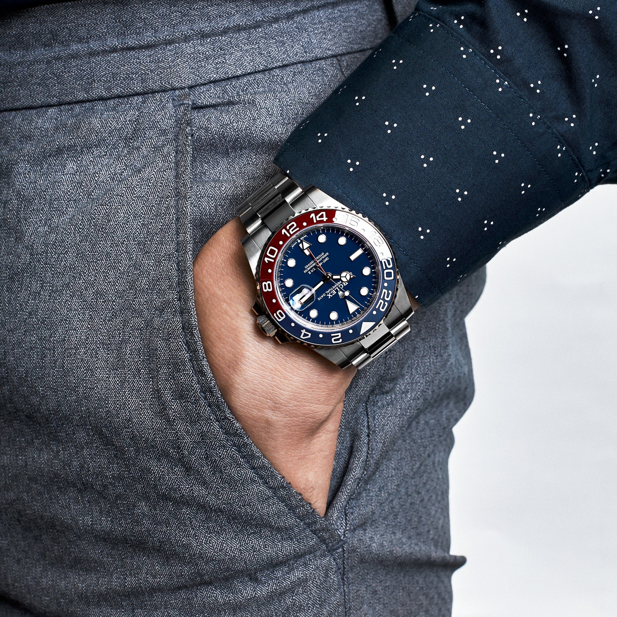 Rolex GMT-Master II 126719BLRO ??Pepsi?? White Gold Blue Dial (2024) - FrasersFashion