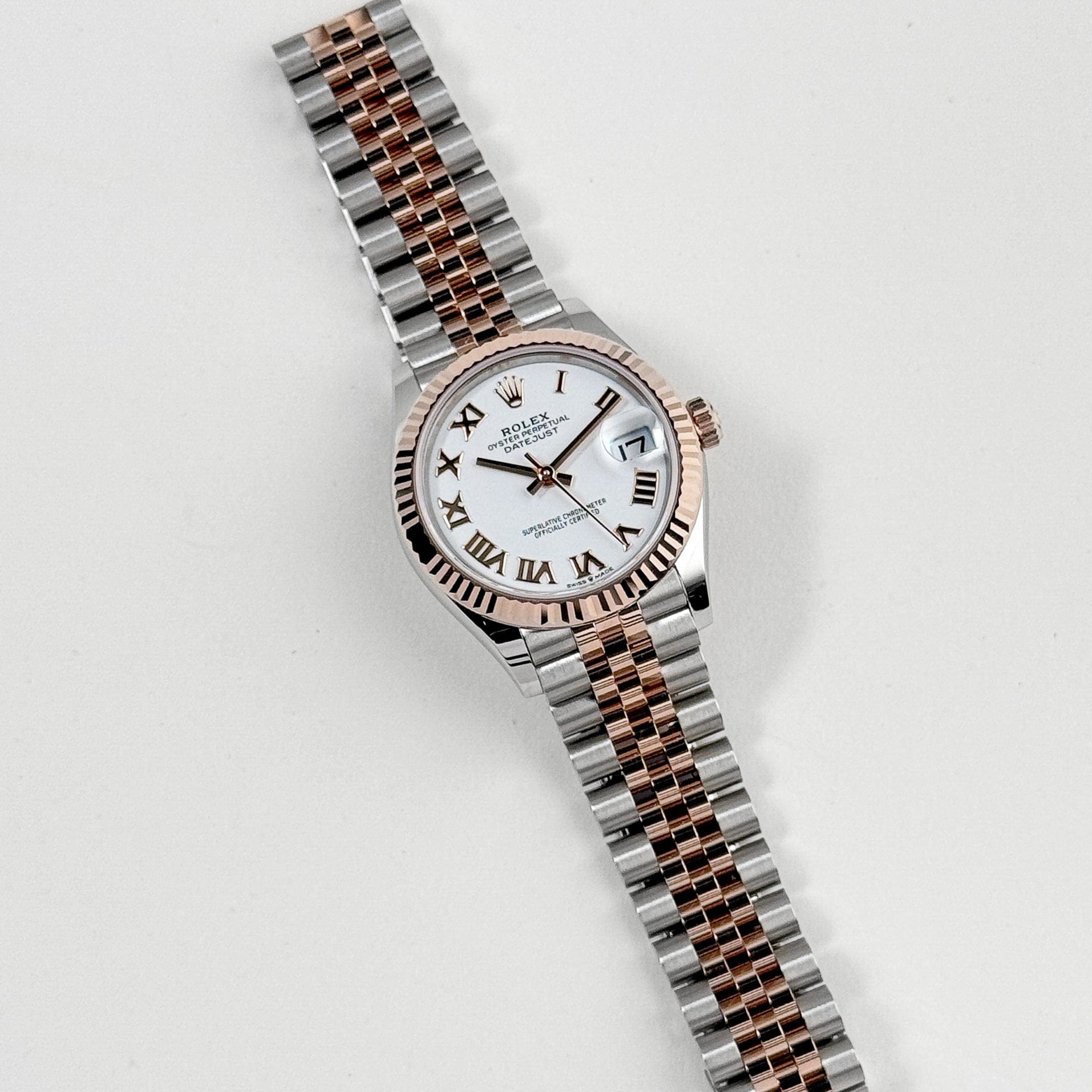 Rolex Datejust 31 278271 ??Ladies?? Stainless Steel Rose Gold White Roman Numerals Dial (2025) - FrasersFashion