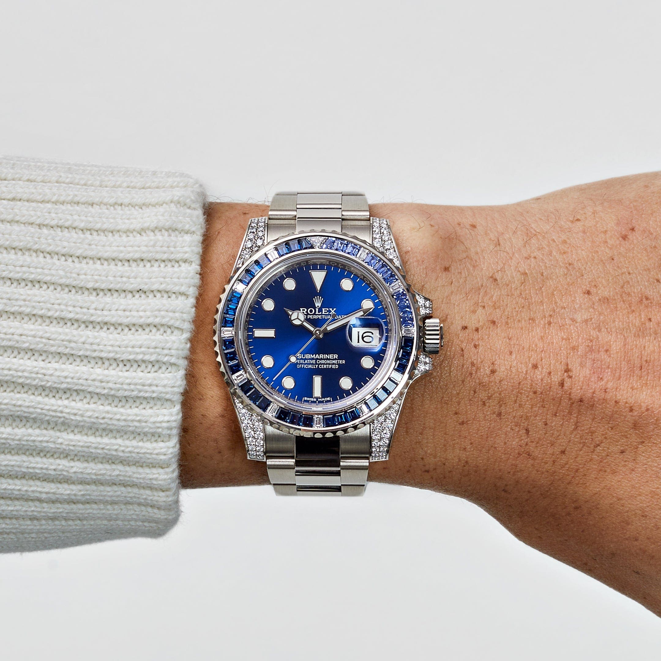 Rolex Submariner Date 116659SABR White Gold Blue Dial Sapphire Diamond Bezel - FrasersFashion