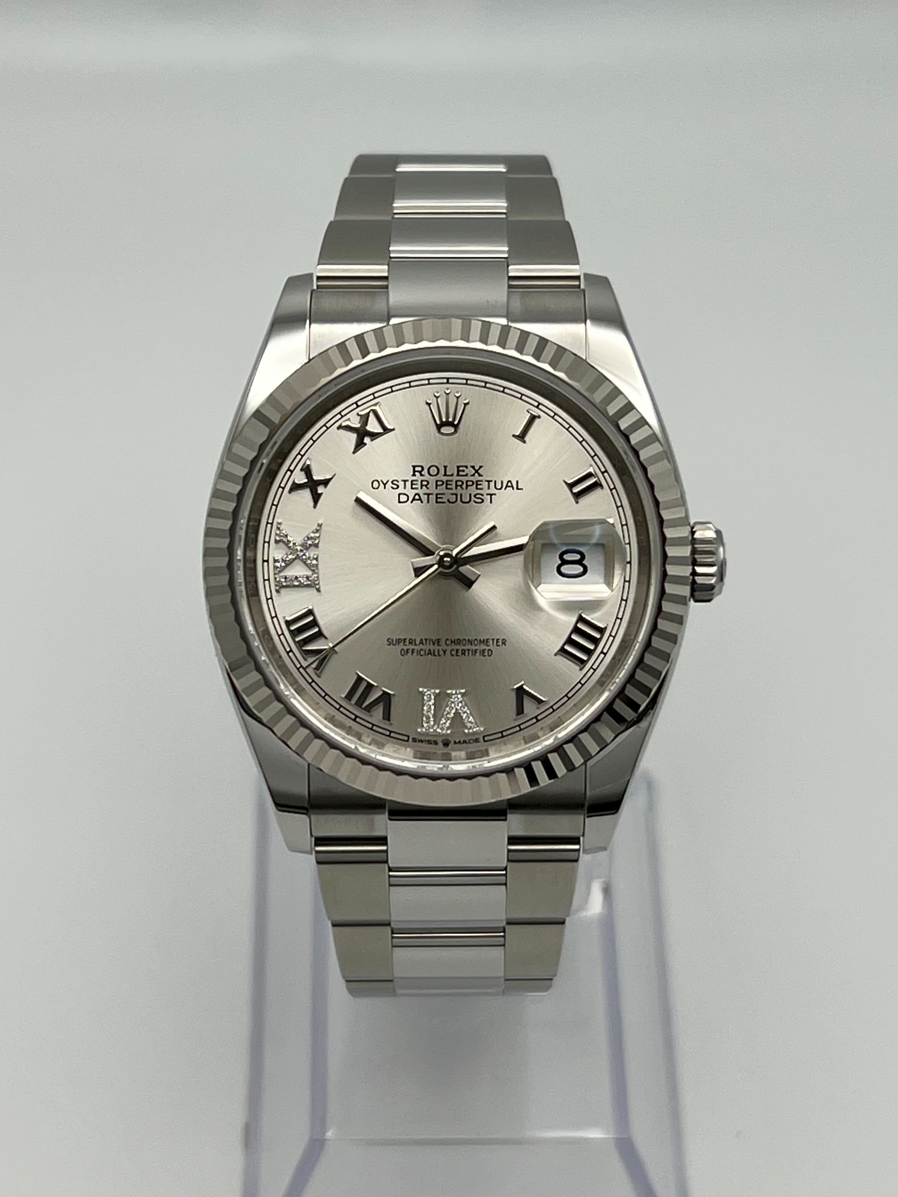 Rolex Datejust 36 126234 Stainless Steel Silver Dial Oyster - FrasersFashion