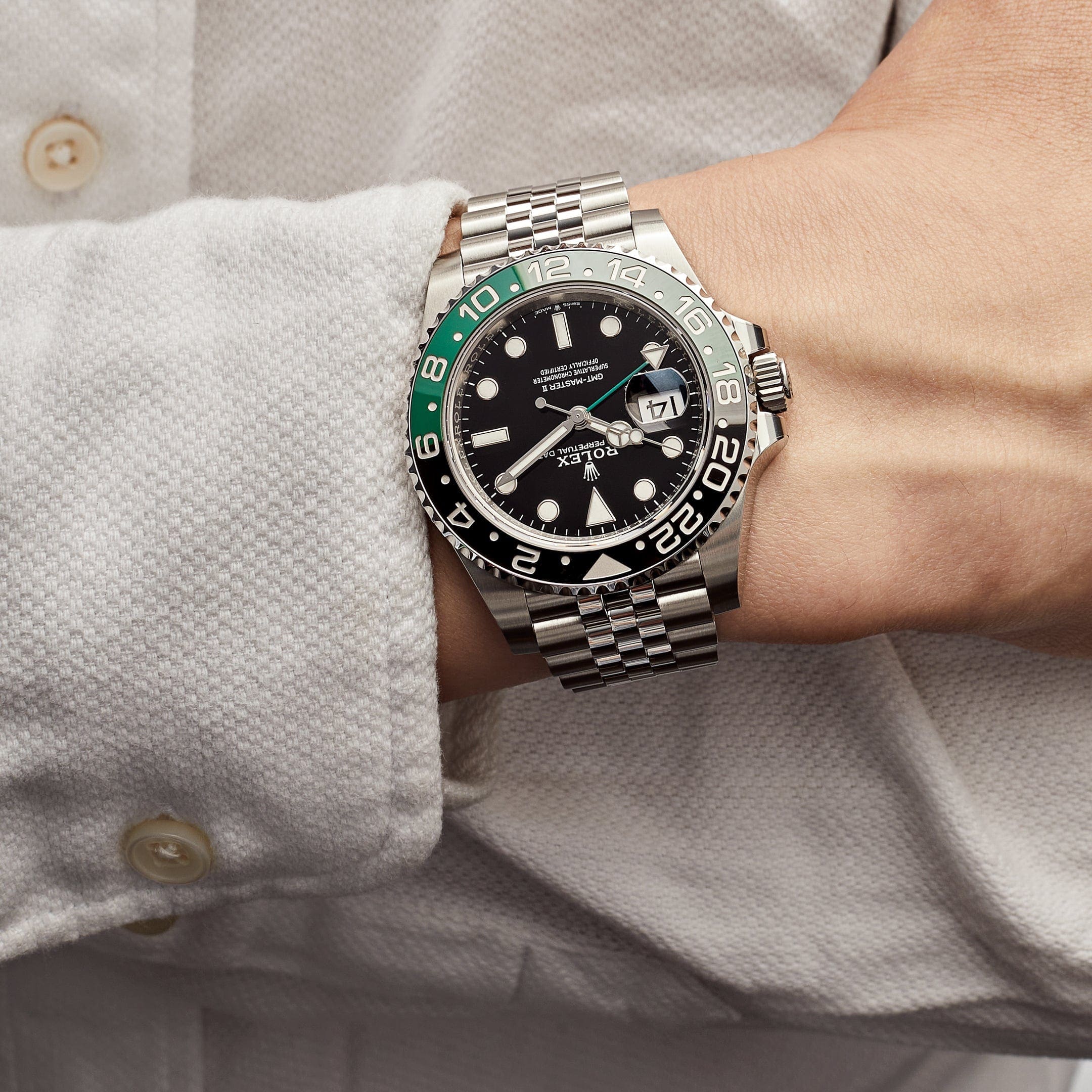 Rolex GMT-Master II 126720VTNR ??Sprite?? Lefty Stainless Steel Jubilee (2023) - FrasersFashion