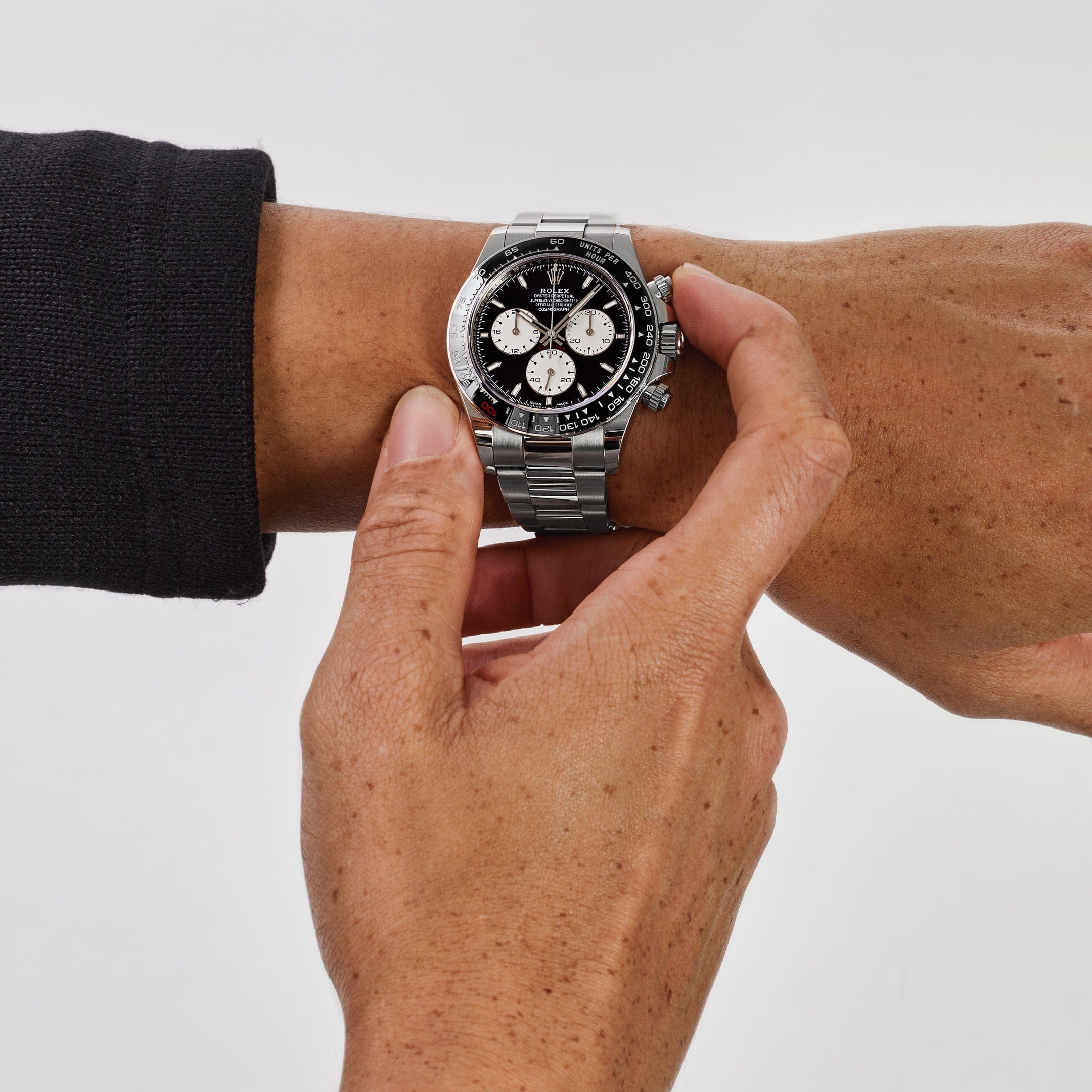 Rolex Daytona 126529LN ??Le Mans?? White Gold Black Dial 40 mm - FrasersFashion