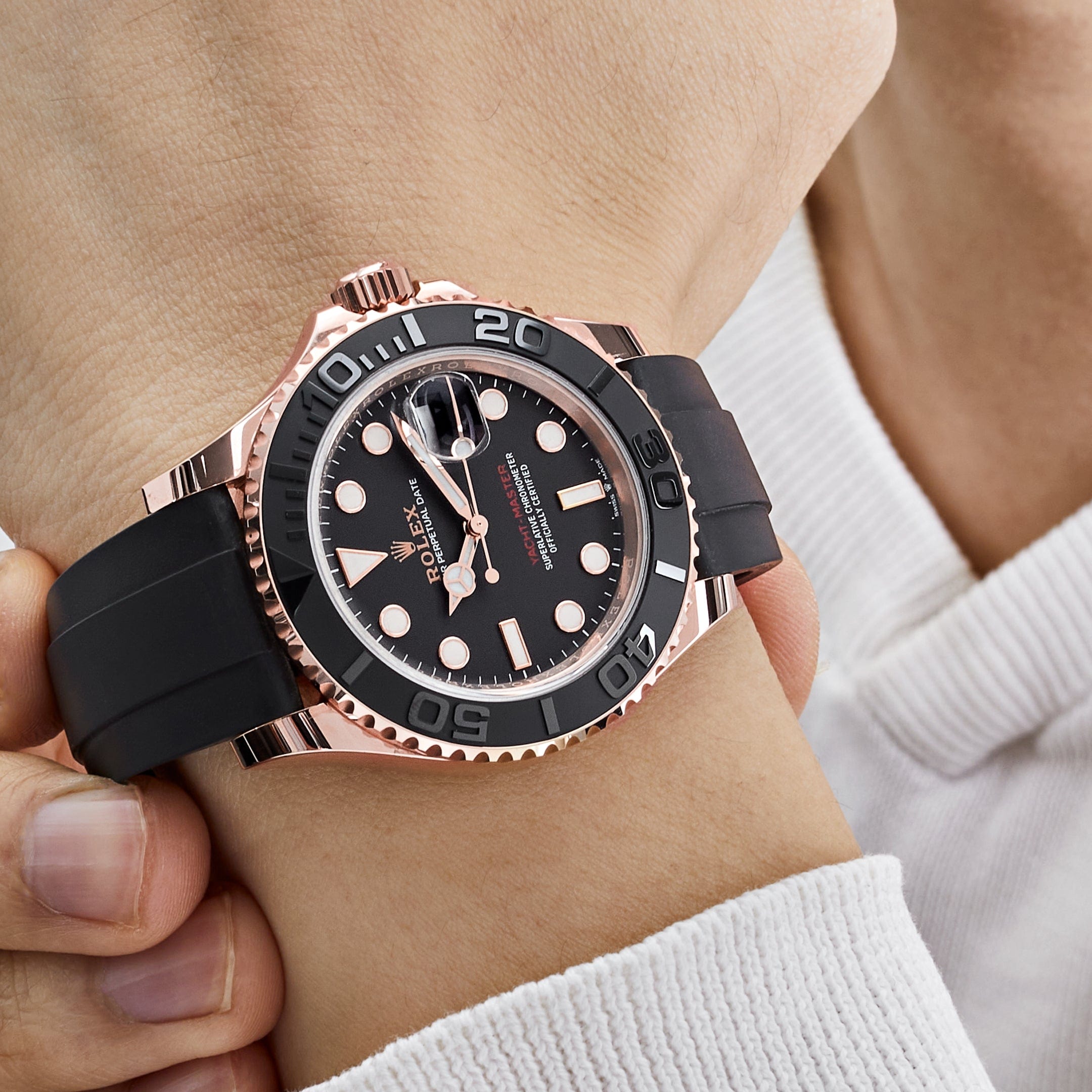 Rolex Yacht-Master 40 126655 Rose Gold Black Dial (2025) - FrasersFashion