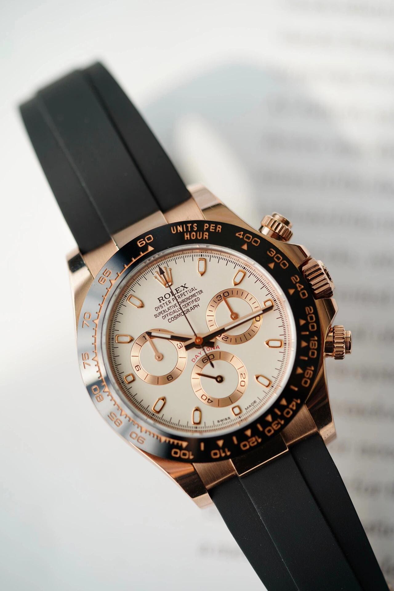 Rolex Daytona 116515LN Rose Gold Ivory Dial - FrasersFashion