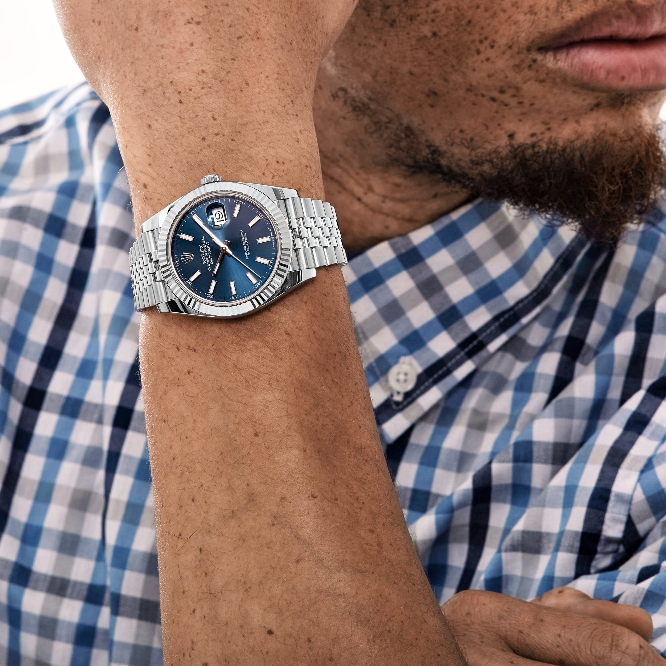 Rolex Datejust 41 126334 Stainless Steel Blue Dial Jubilee (2020) - FrasersFashion