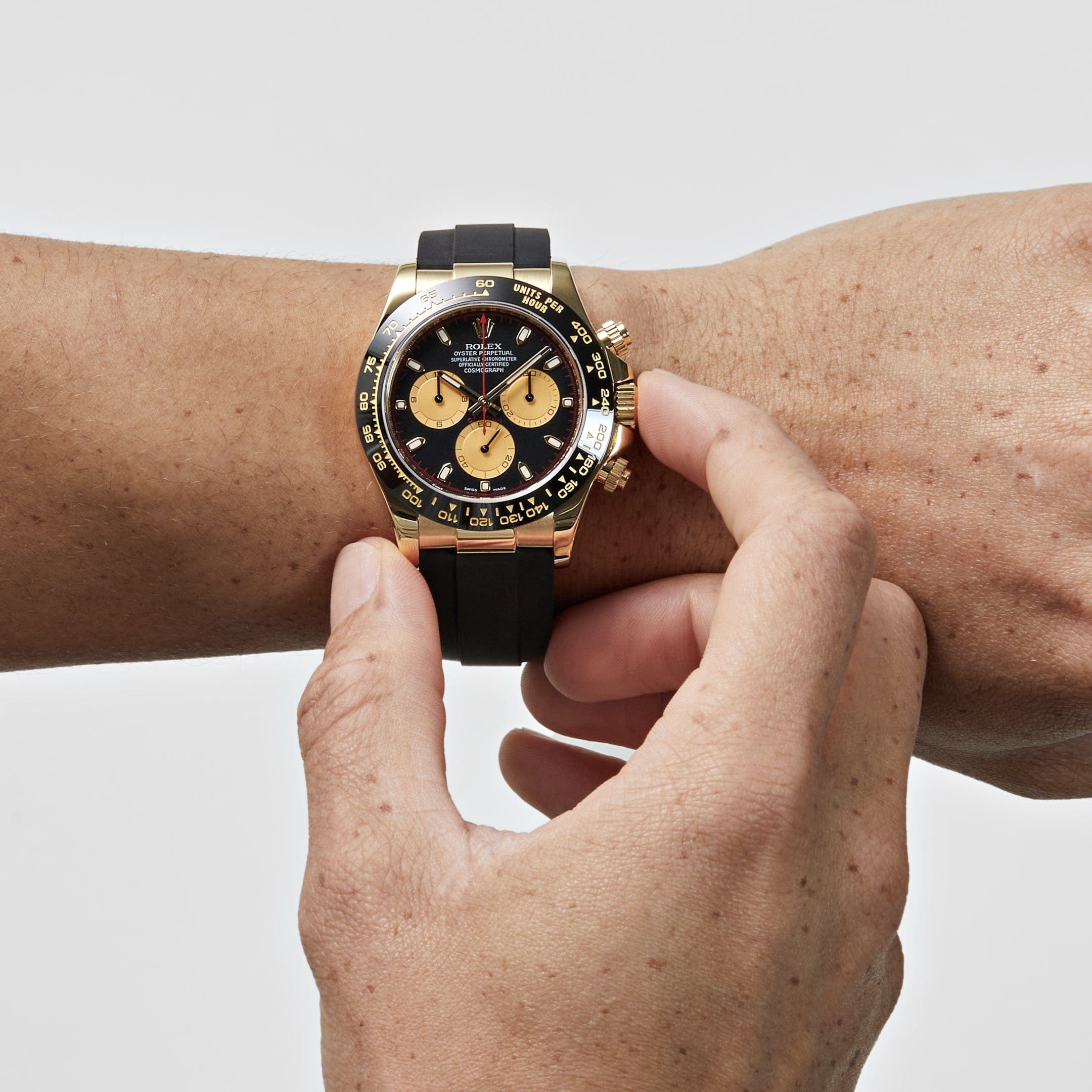 Rolex Daytona 116518LN ??Paul Newman?? Yellow Gold Black Dial (2017) - FrasersFashion