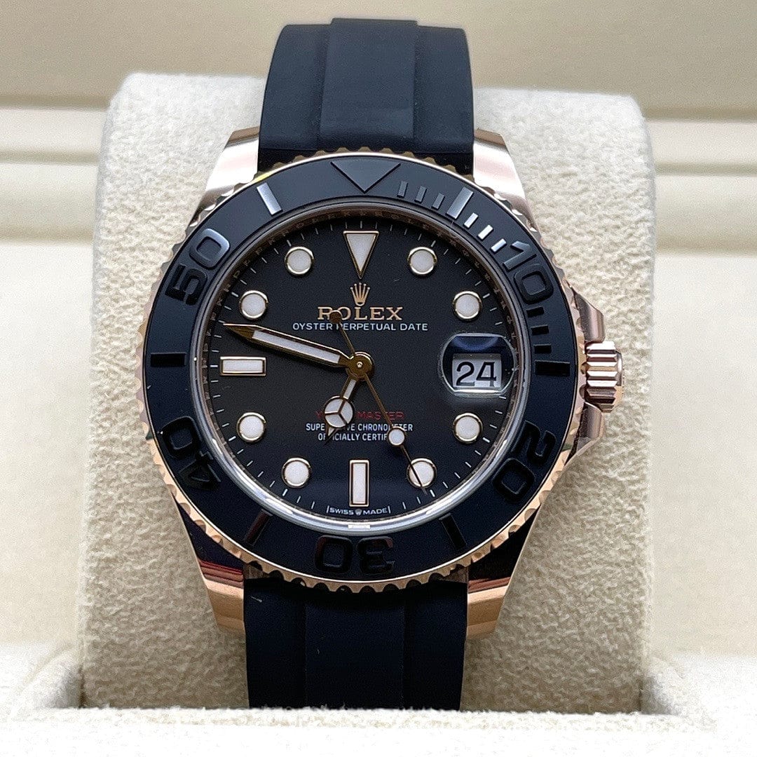 Rolex Yacht-Master 37 268655 Rose Gold Black Dial - FrasersFashion