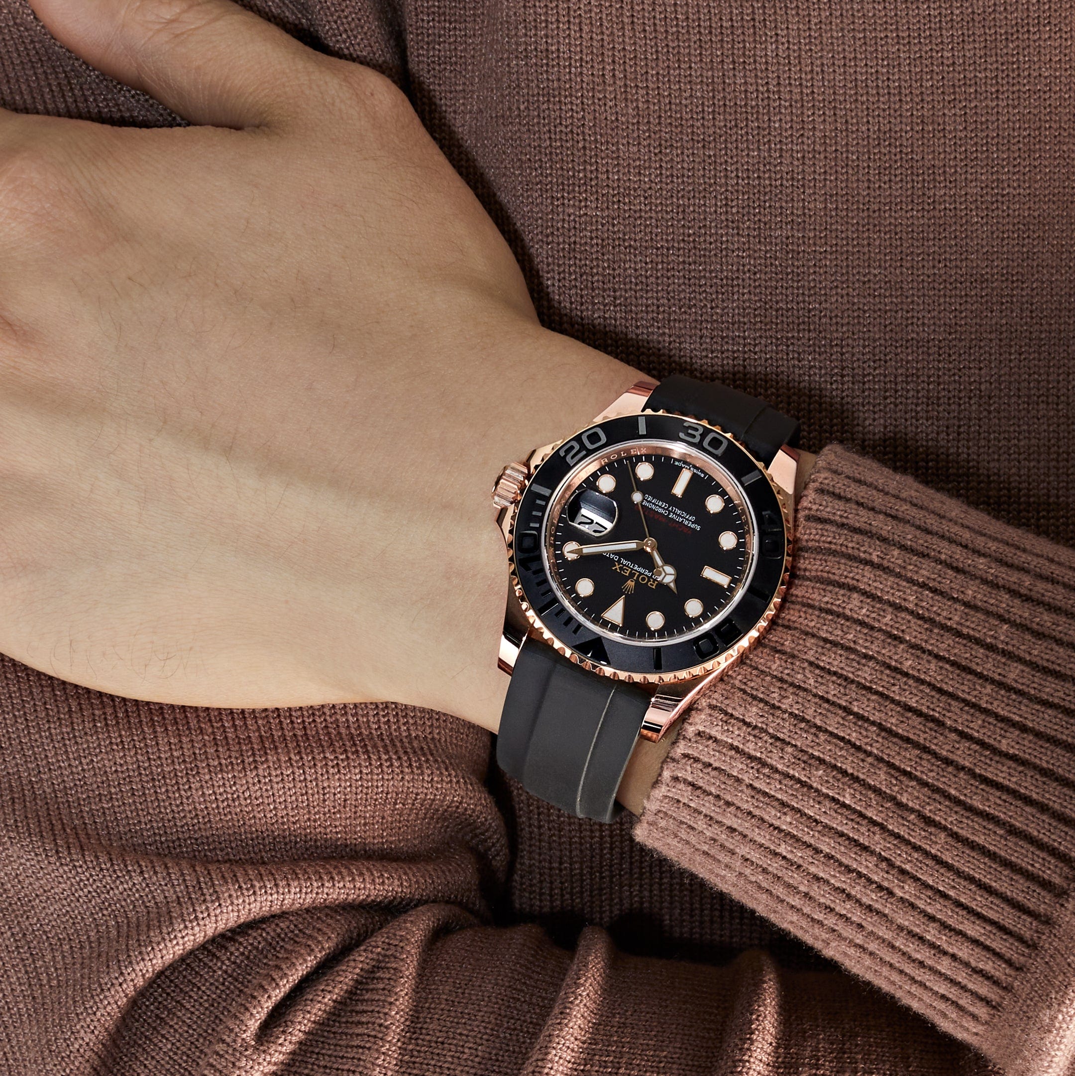 Rolex Yacht-Master 40 116655 Rose Gold Black Dial - FrasersFashion