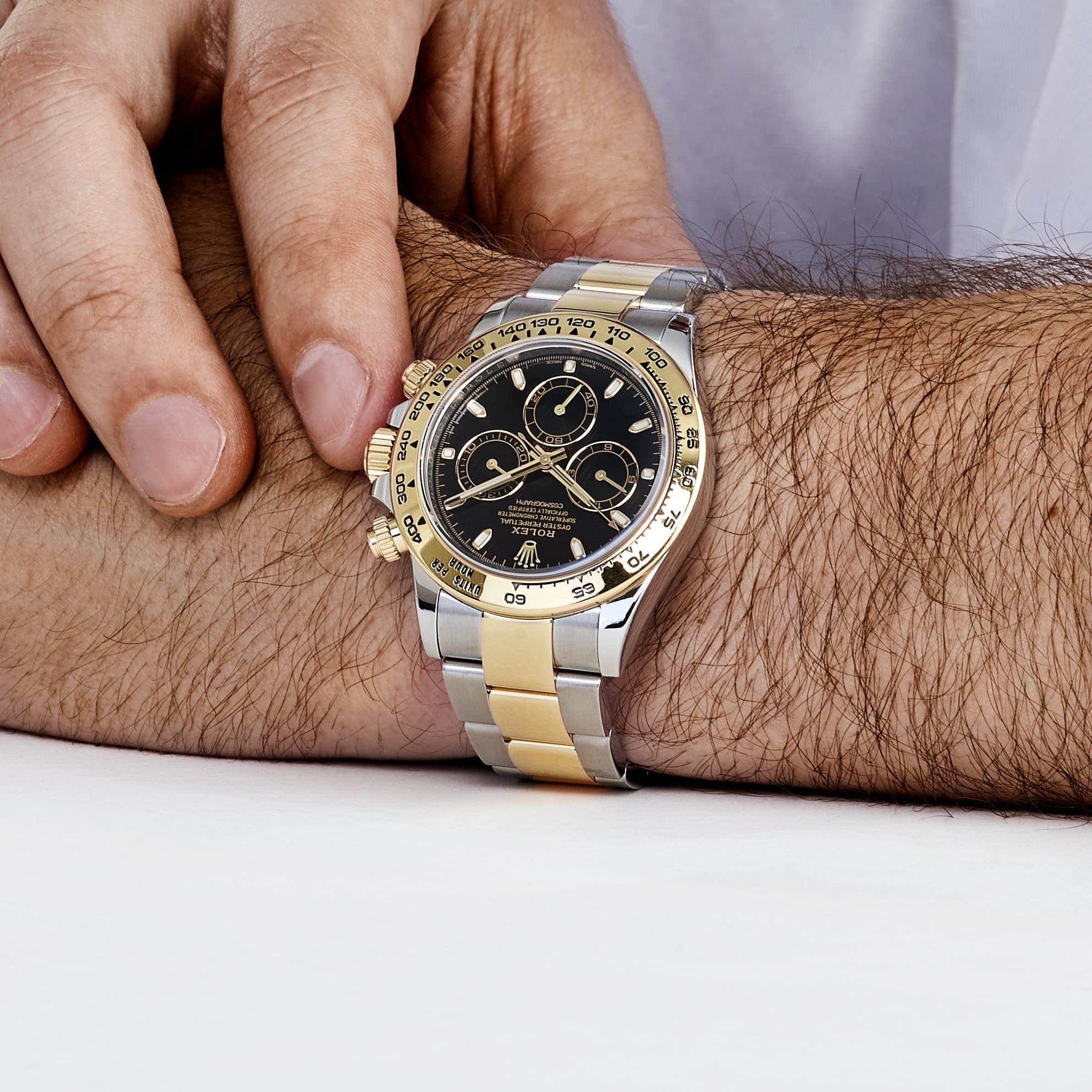 Rolex Daytona 116503 Yellow Gold Stainless Steel Black Dial (2019) - FrasersFashion