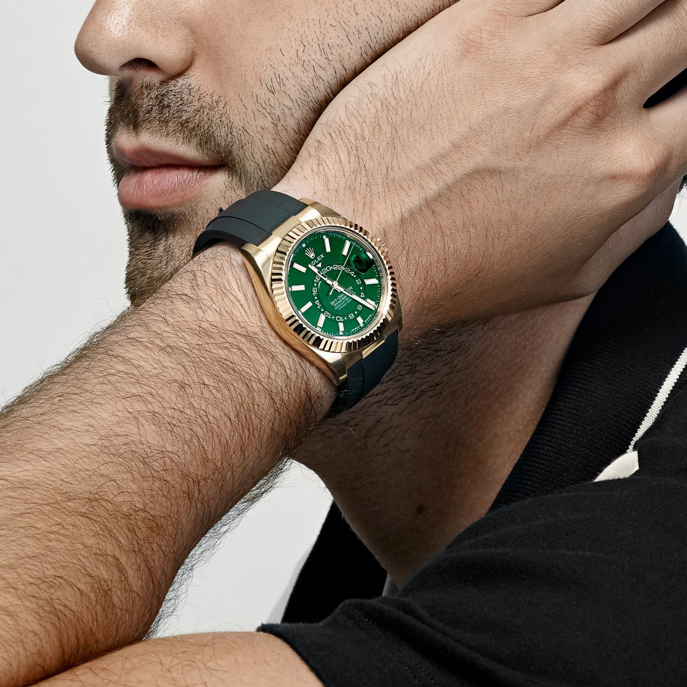 Rolex Sky-Dweller 336238 Yellow Gold Bright Green Dial (2025) - FrasersFashion