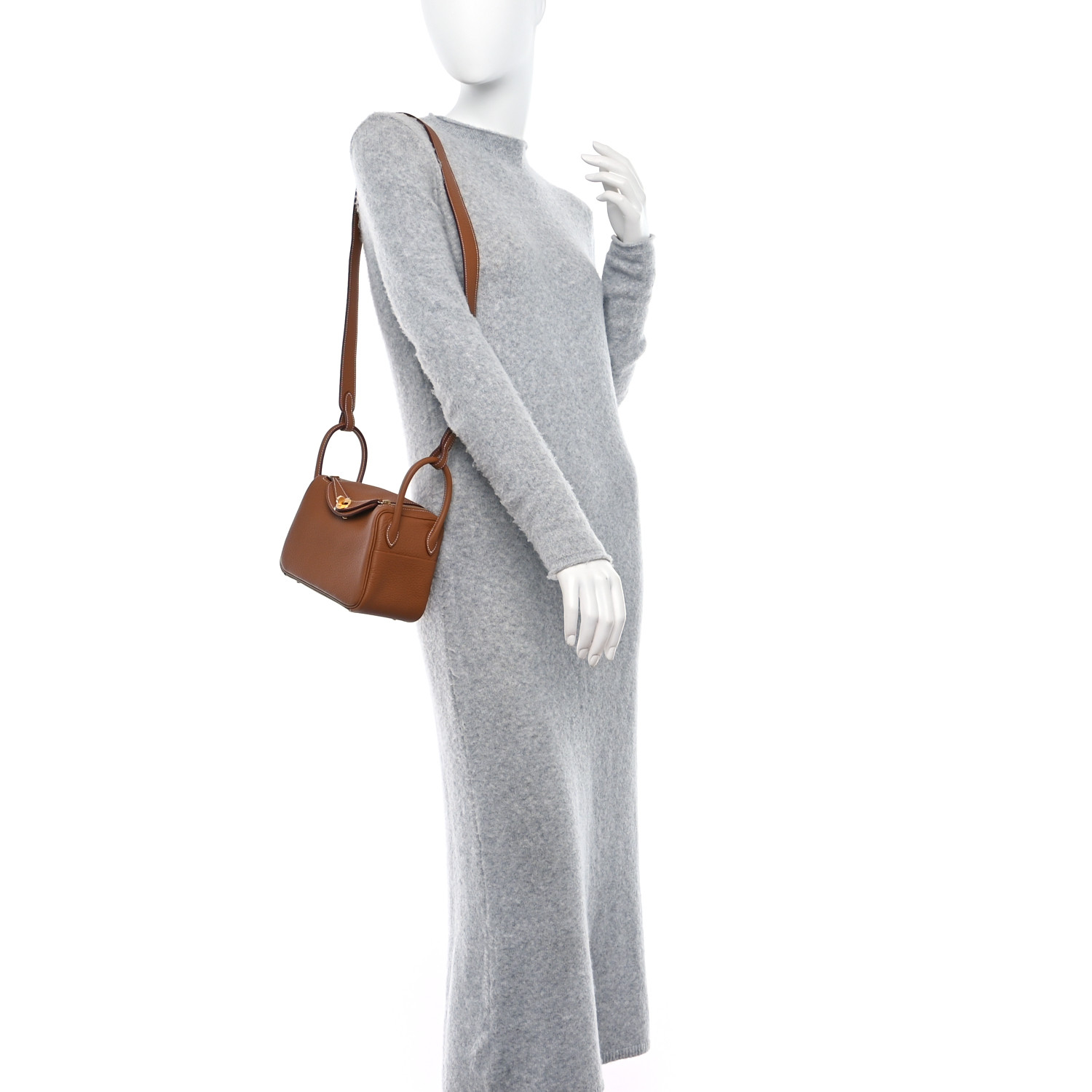 Taurillon Clemence Mini Lindy 20 Gold - FrasersFashion