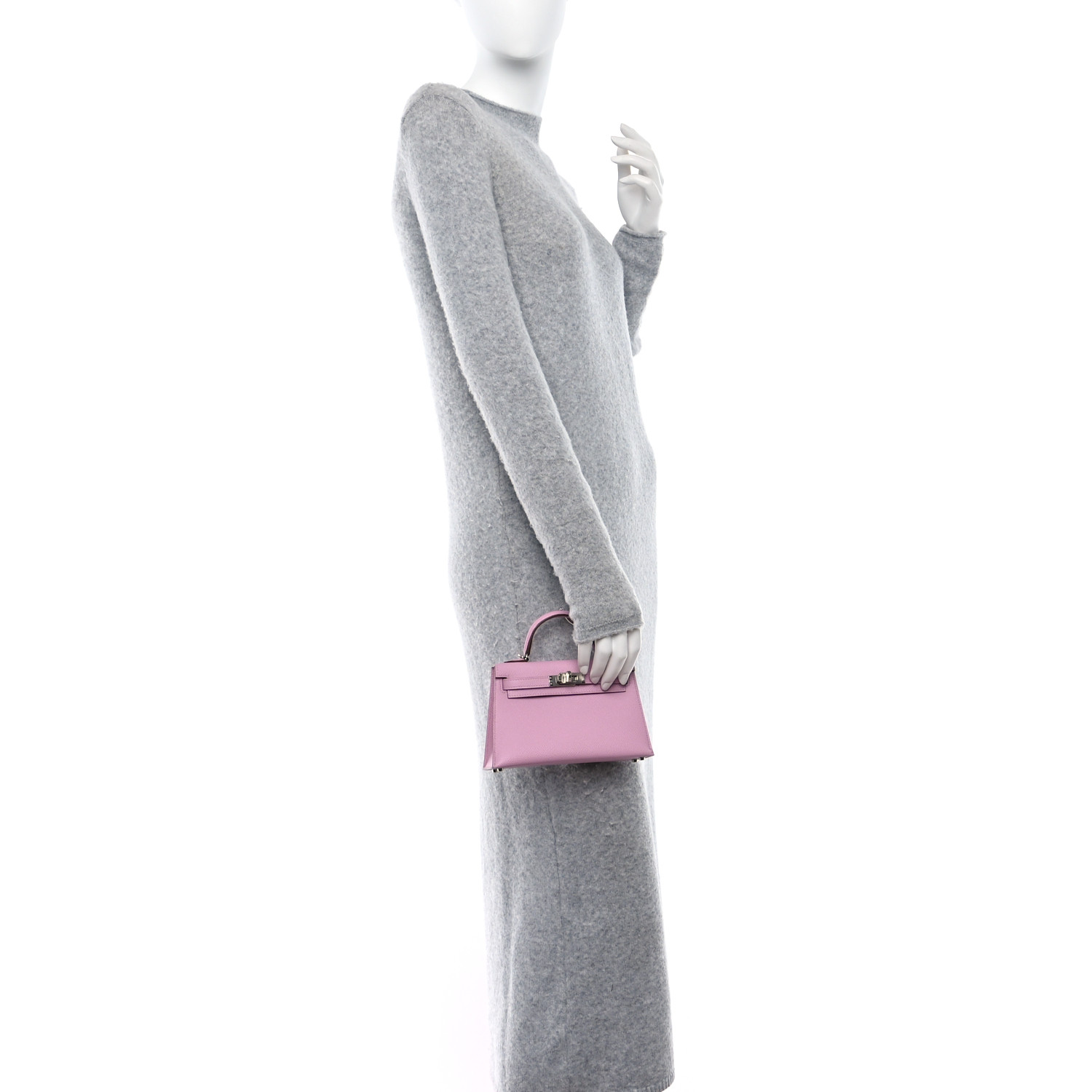 Epsom Mini Kelly Sellier 20 Mauve Sylvestre - FrasersFashion