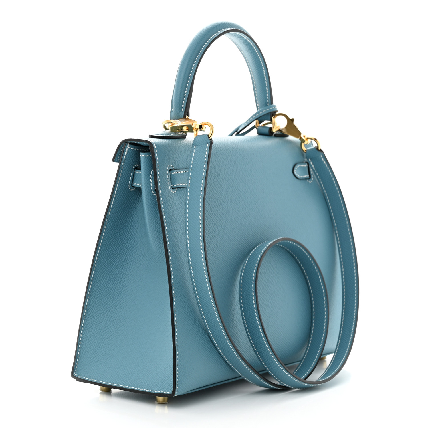 Epsom Kelly Sellier 25 New Blue Jean - FrasersFashion