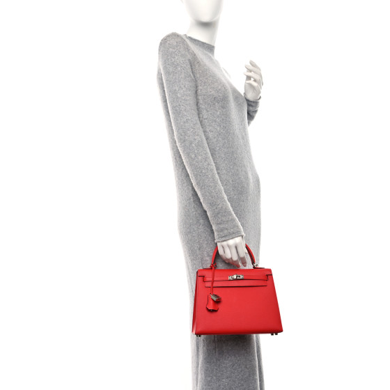 Epsom Kelly Sellier 25 Rouge Tomate - FrasersFashion