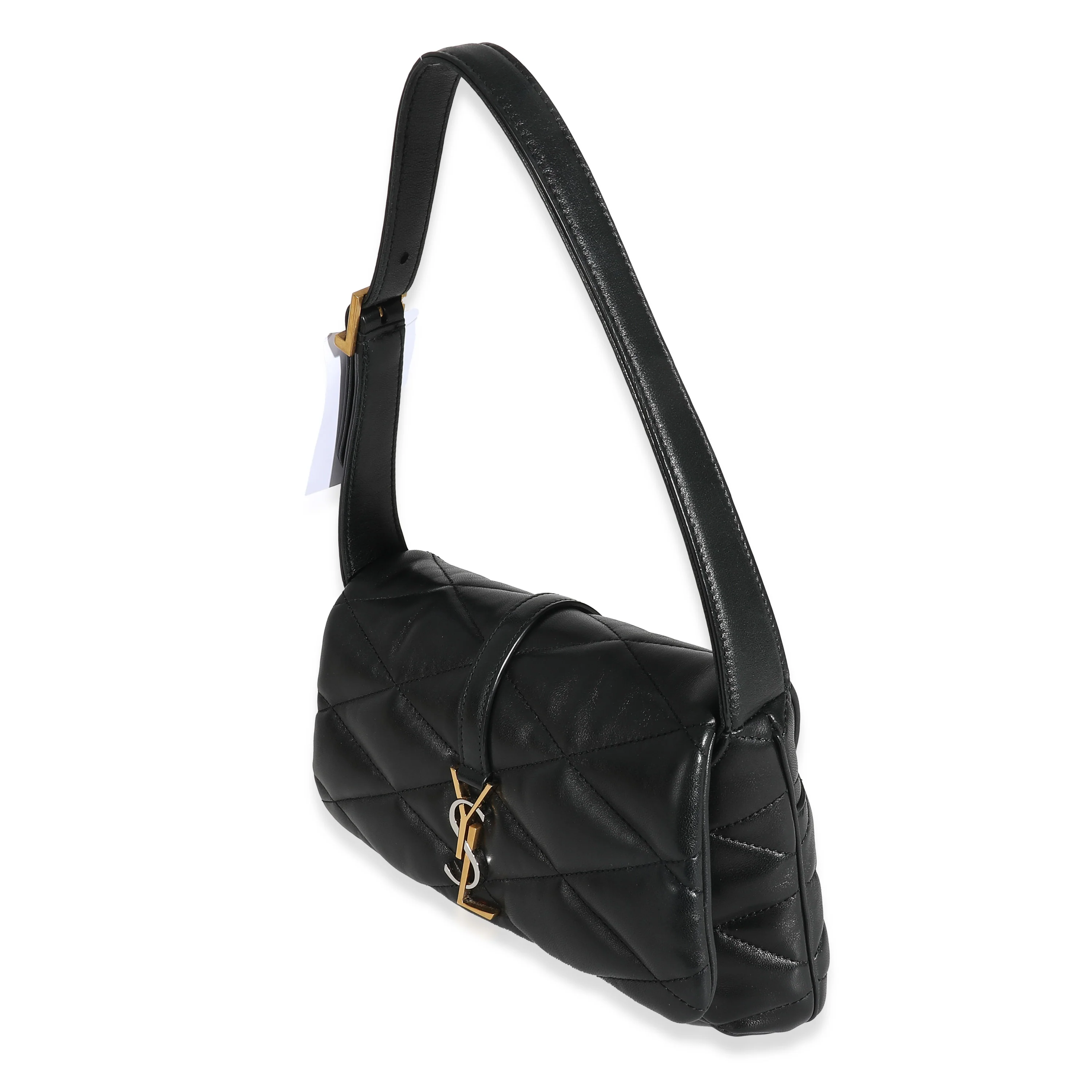 Saint Laurent Black Quilted Lambskin Le 57 Hobo - FrasersFashion
