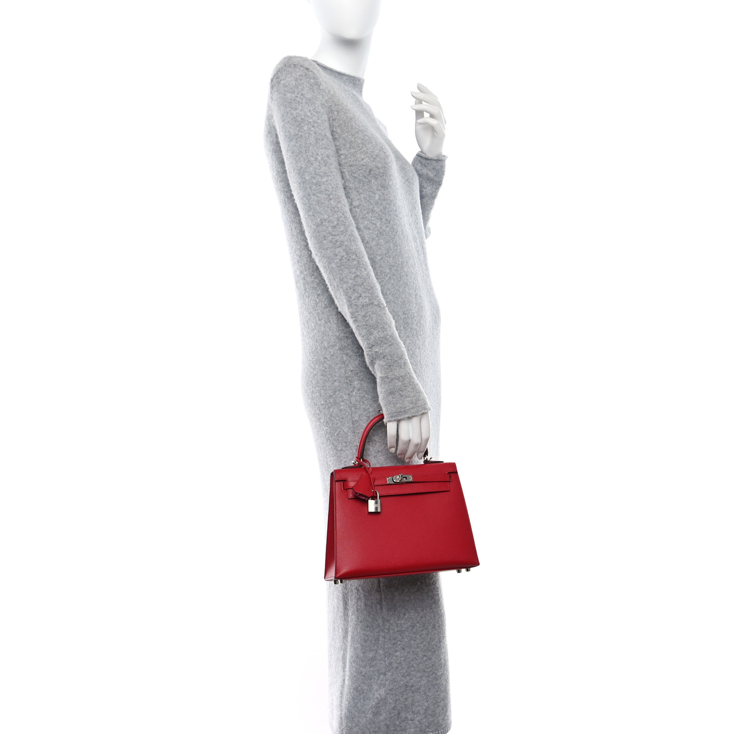 Madame Calfskin Verso Kelly Sellier 25 Rouge Piment Rose Shocking - FrasersFashion