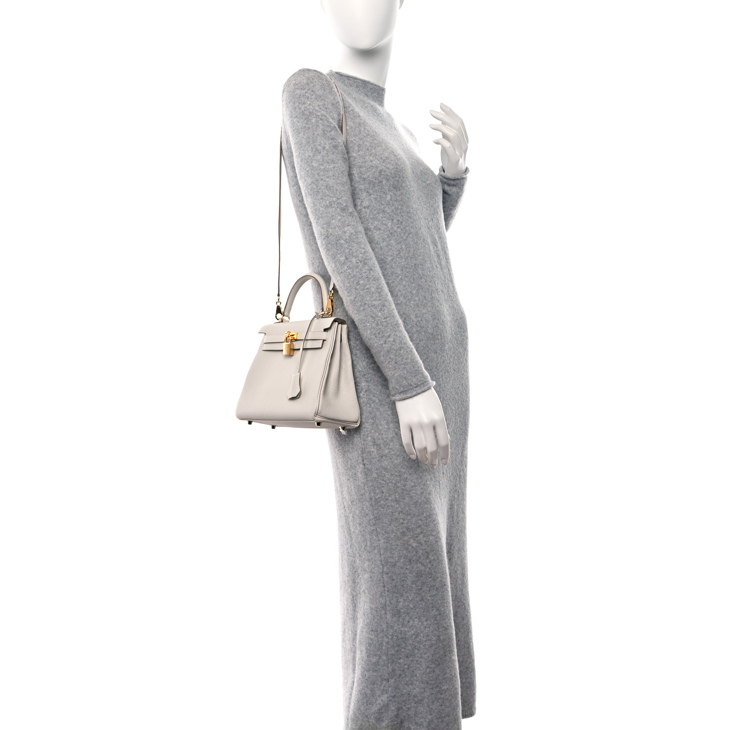 Togo Kelly Retourne 25 Gris Pale - FrasersFashion