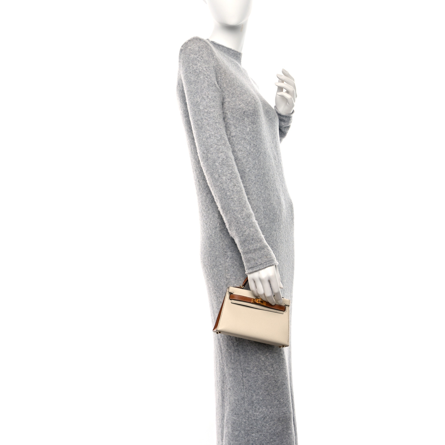 Epsom Horseshoe Mini Kelly Sellier 20 Craie Gold - FrasersFashion