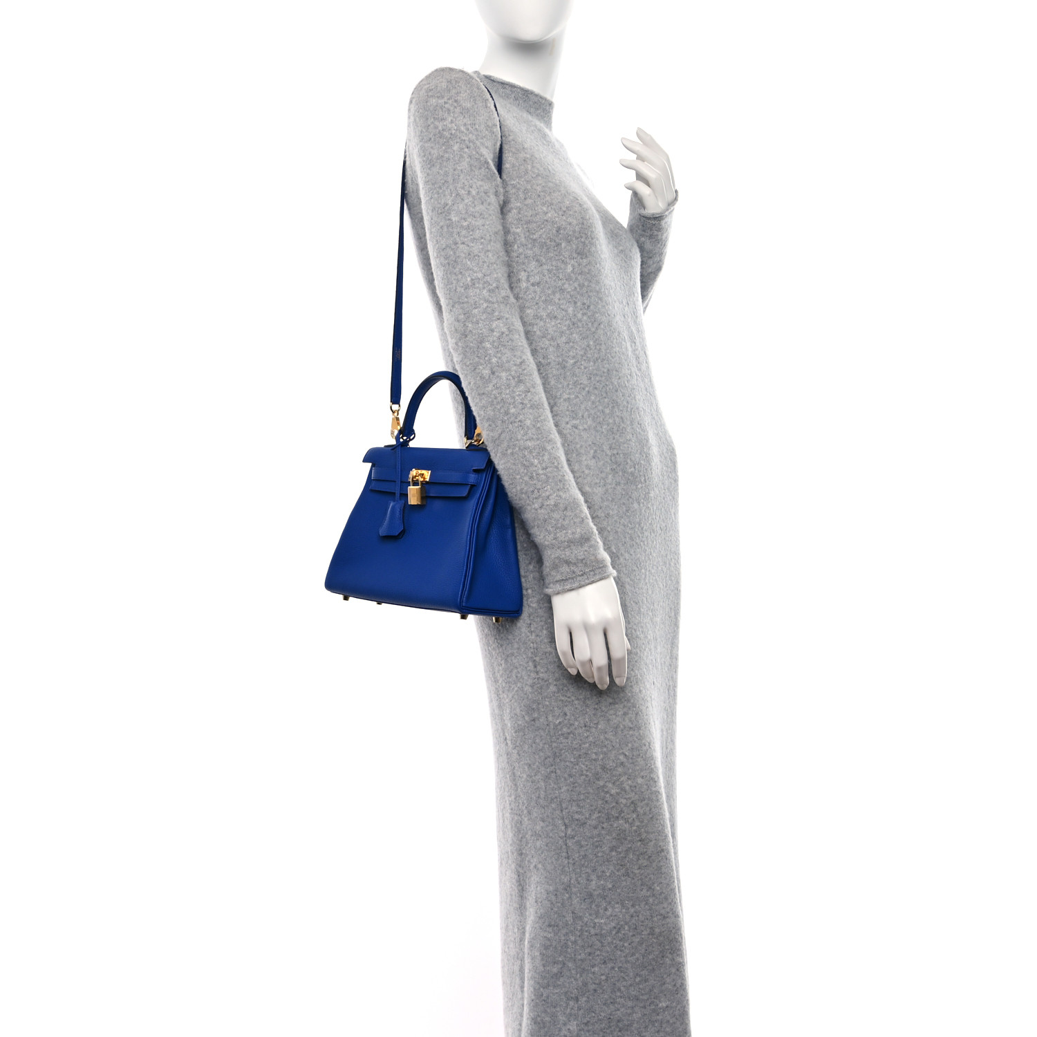 Togo Kelly Retourne 25 Bleu Royal - FrasersFashion