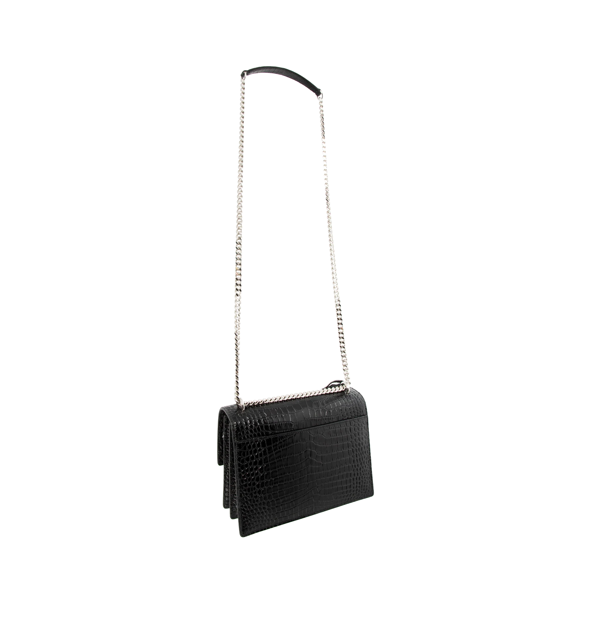 SUNSET MEDIUM CROC EMBOSSED BAG - FrasersFashion