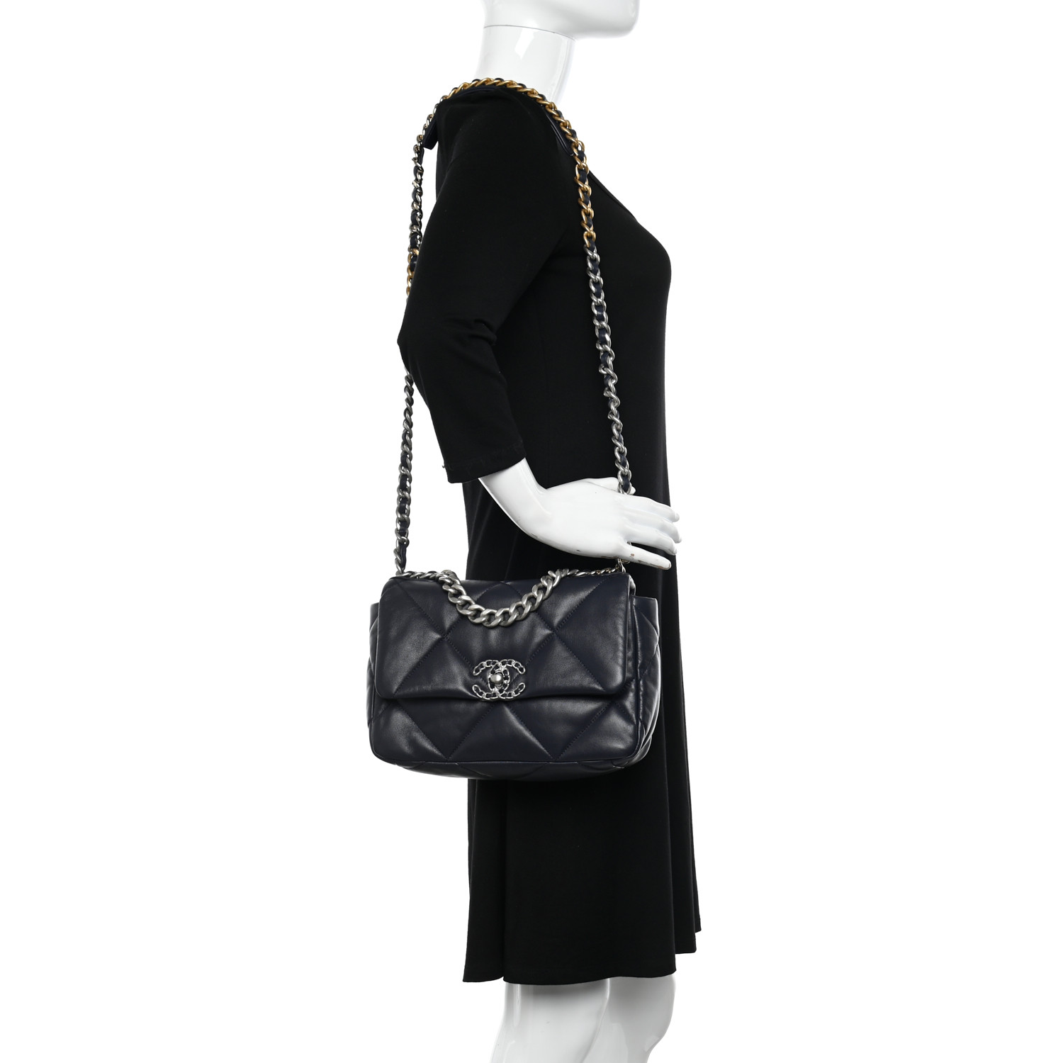 Lambskin Quilted Medium Chanel 19 Flap - FrasersFashion