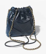 CHANEL 22 MINI HANDBAG Shaded Calfskin & Gold-Tone Metal Blue & Dark Blue - FrasersFashion
