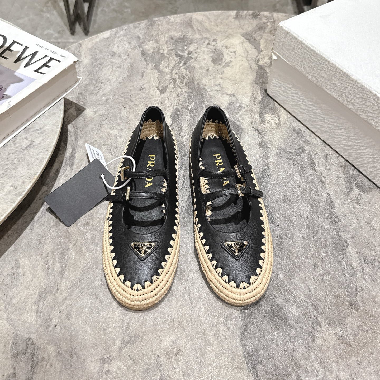 Raffia Straw Mary Jane Flat Single Shoes 1025051503 - FrasersFashion