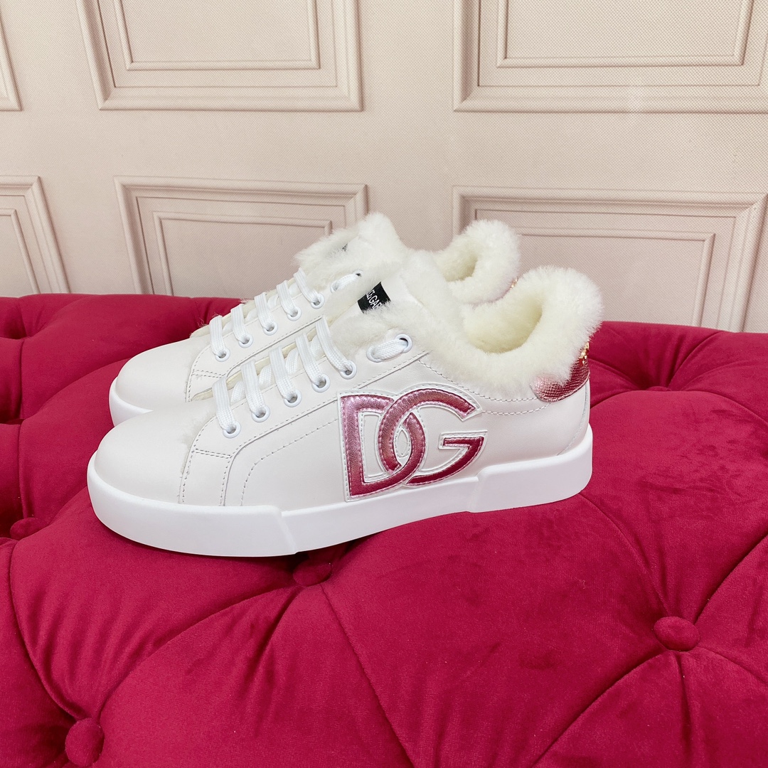 New White Wool Lined Flat DG Sneakers XC24092322 - FrasersFashion