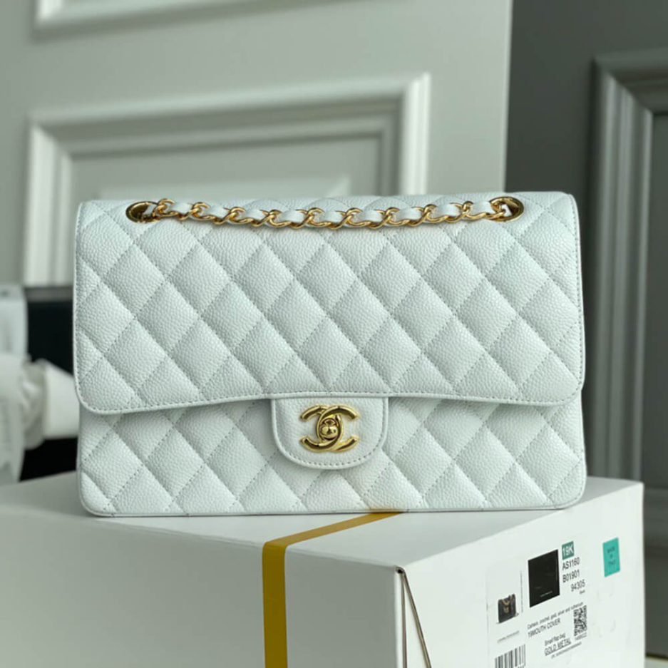 CHANEL Classic Flap Handbag GOLD METAL - FrasersFashion
