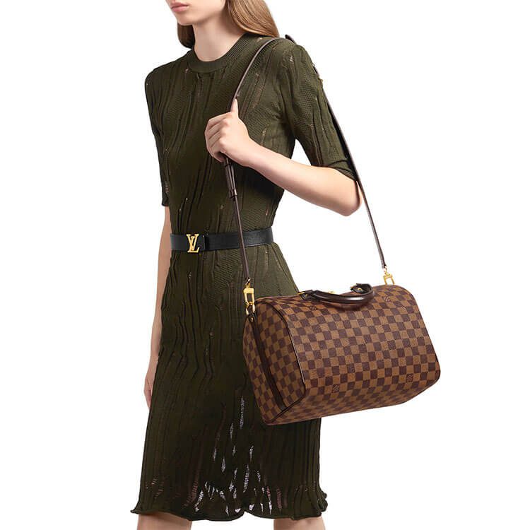 Louis Vuitton Damier Ebene Canvas Speedy Bandouliere 35 N41366 - FrasersFashion