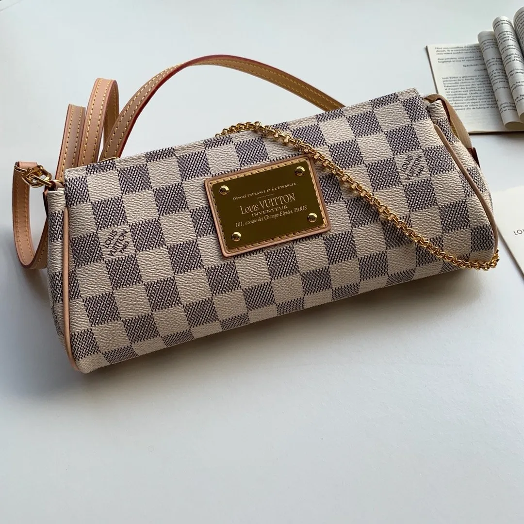 LOUIS VUITTON EVA HANDBAG WALLET ON CHAIN N55214 - FrasersFashion
