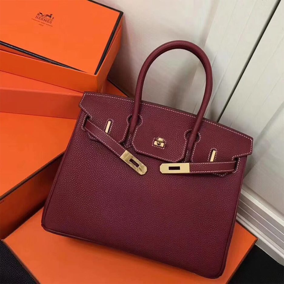 HERMES BIRKIN BAG 30 (Garnet red） - FrasersFashion