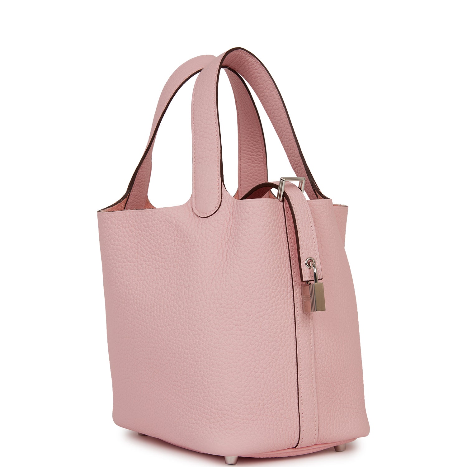Hermes Picotin Lock 18 Rose Sakura Clemence Palladium Hardware - FrasersFashion