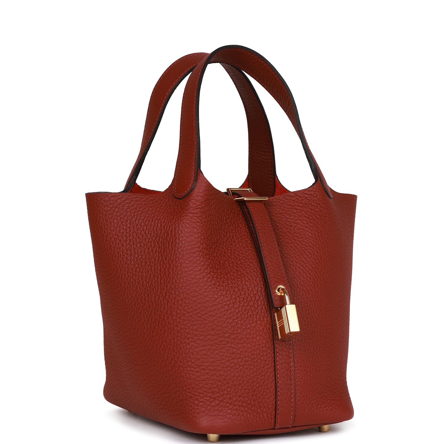 Hermes Picotin Lock 18 Rouge H Clemence Gold Hardware - FrasersFashion